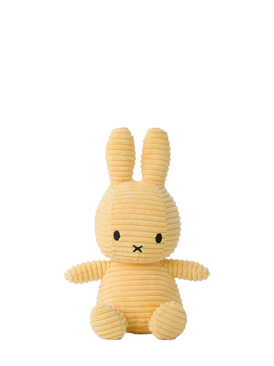 Miﬀy eco corduroy soft toy, buttercream yellow (23 cm)