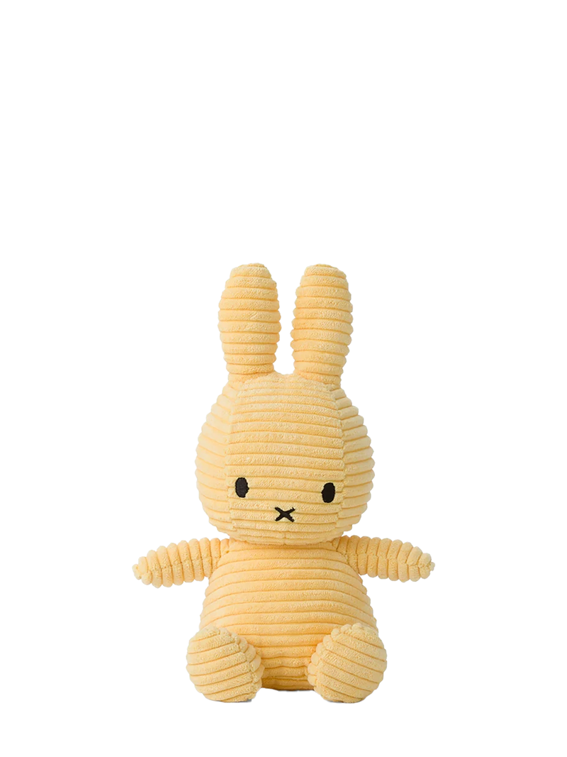 Miﬀy eco corduroy soft toy, buttercream yellow (23 cm)