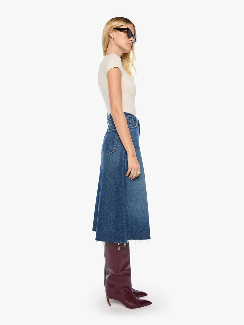 The circle midi fray skirt, `Buckaroo`