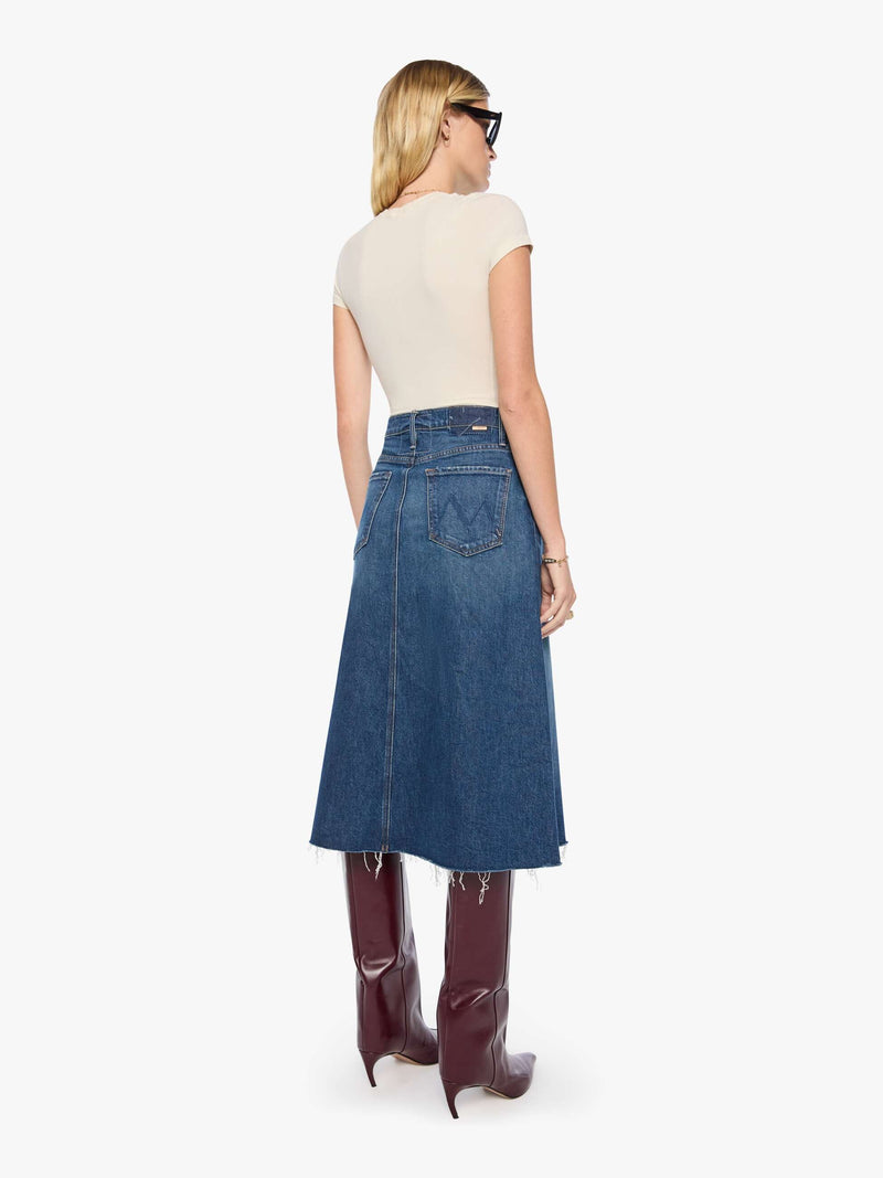 The circle midi fray skirt, `Buckaroo`