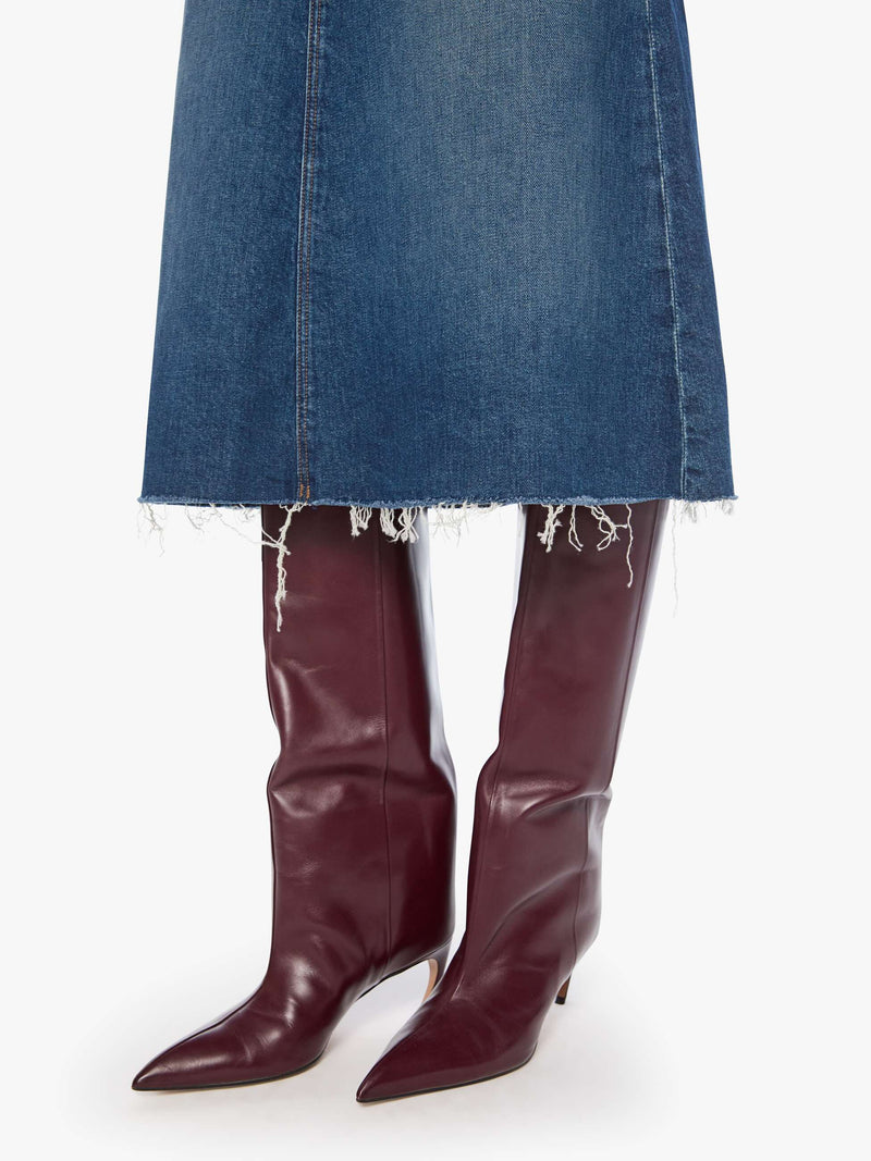 The circle midi fray skirt, `Buckaroo`