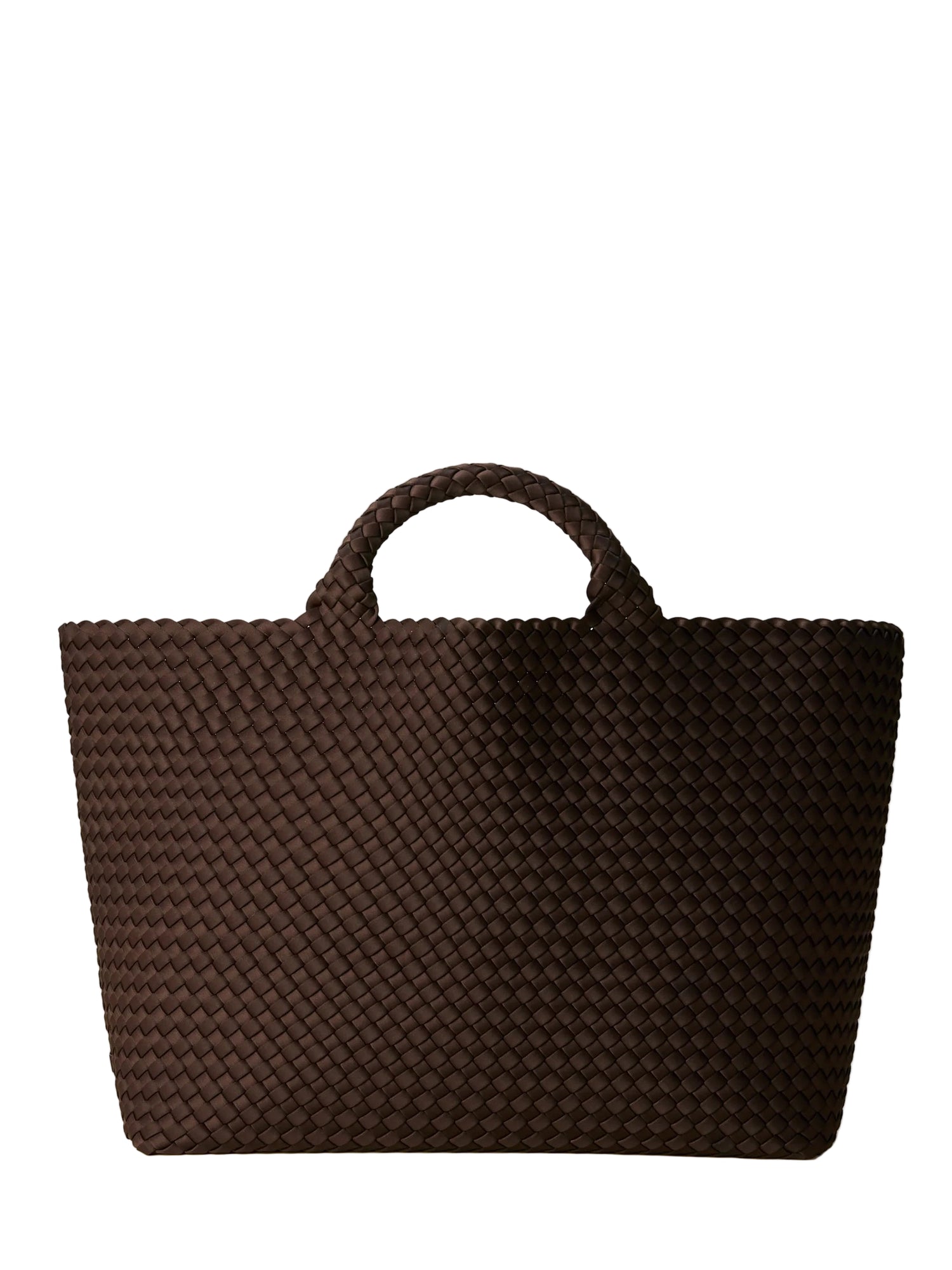 Brown woven tote bag 