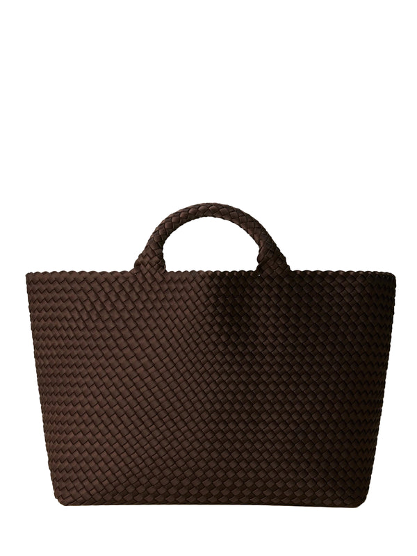 Brown woven tote bag 