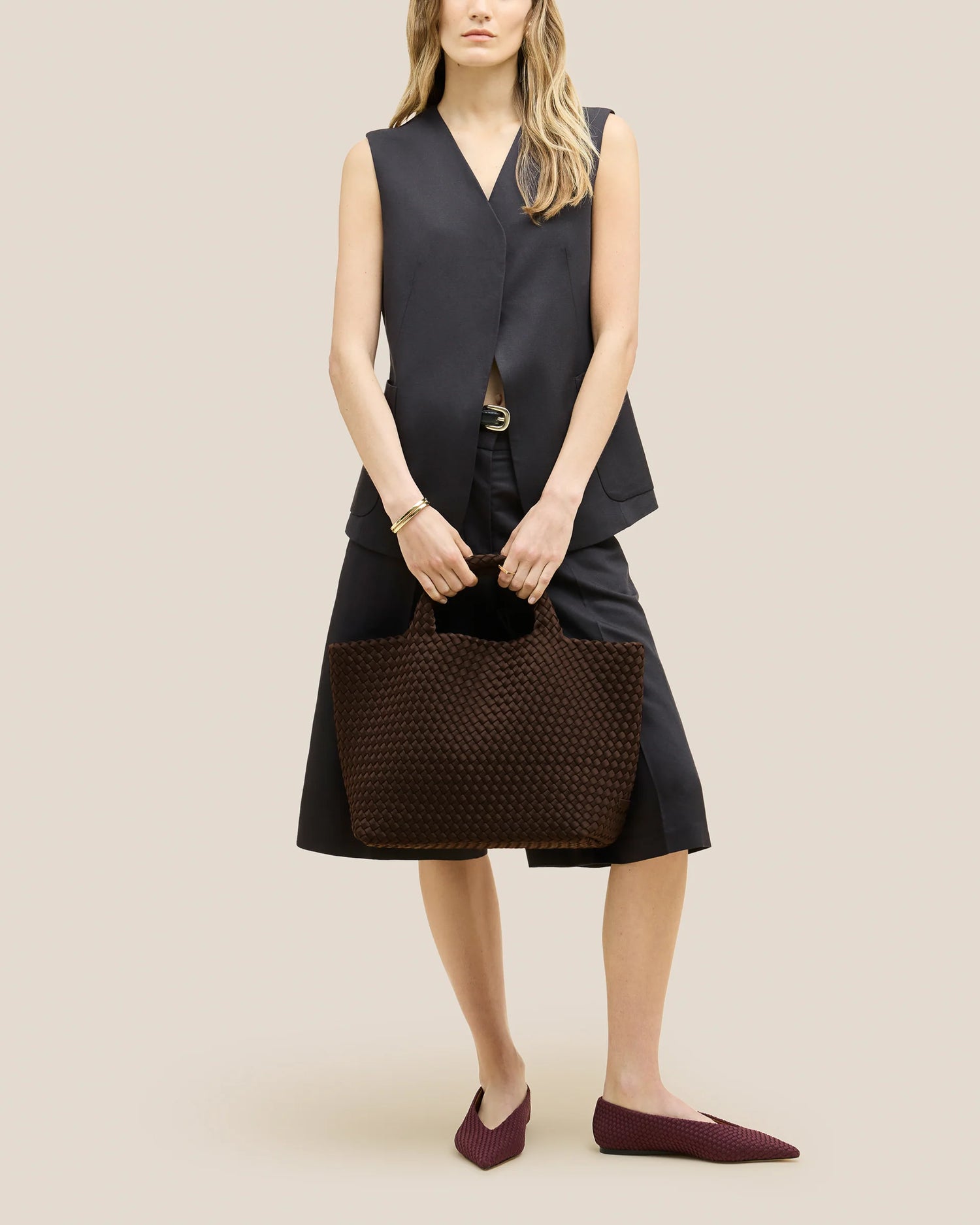 St Barths medium tote, chocolate brown