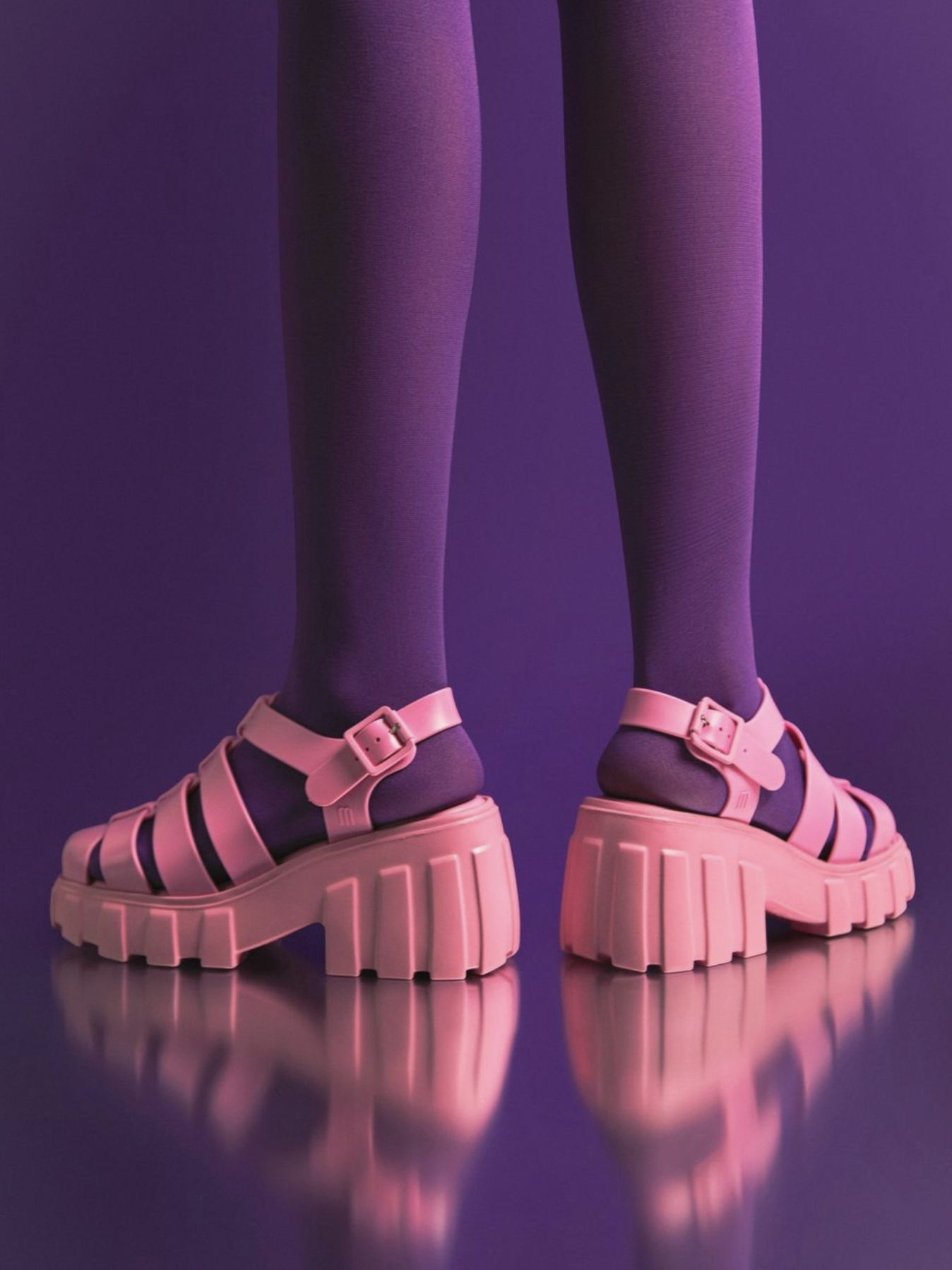 Megan platform sandals, pink