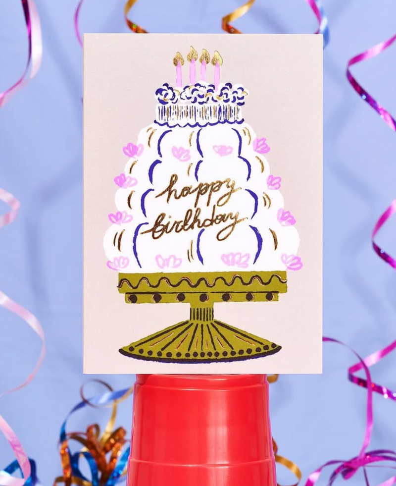 Happy birthday cake birthday card