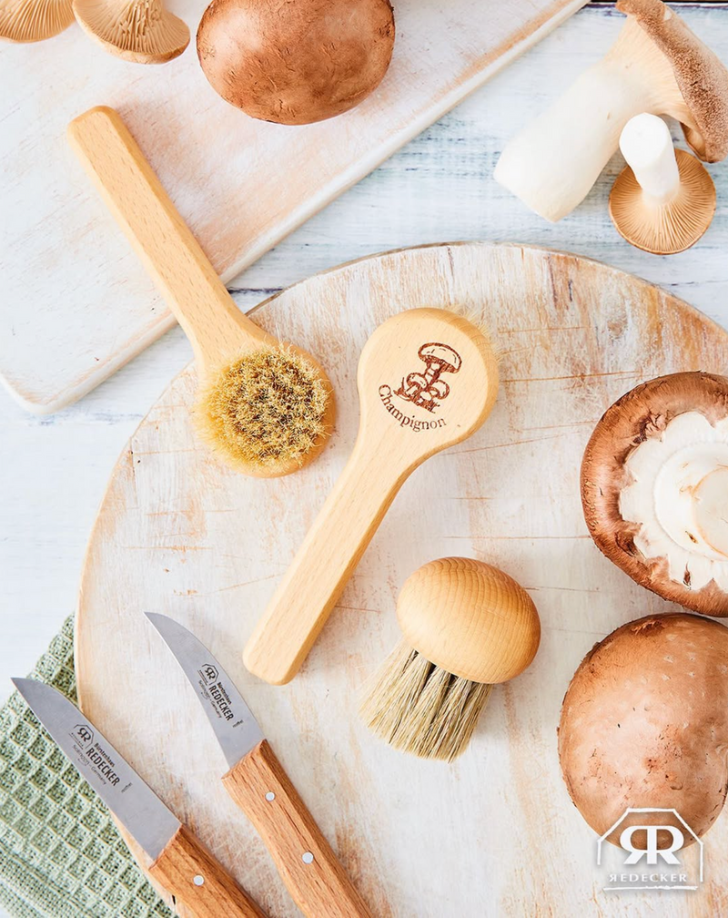 Mushroom brush with handle