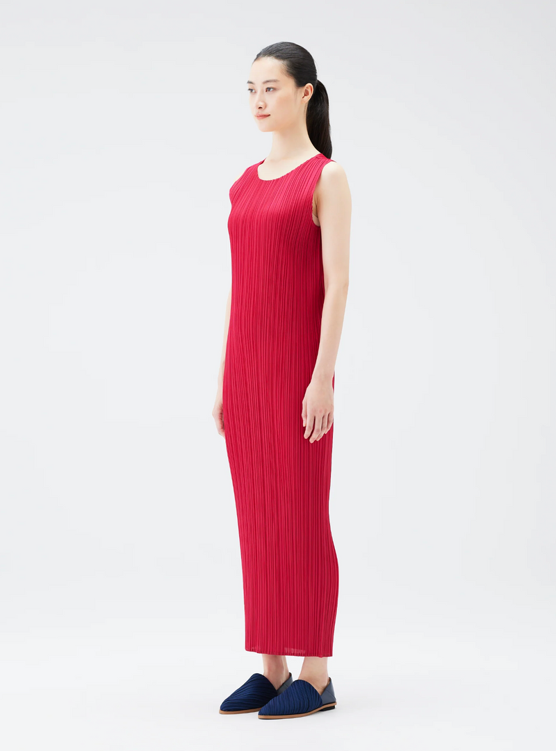 Sleeveless basics dress, carmine red