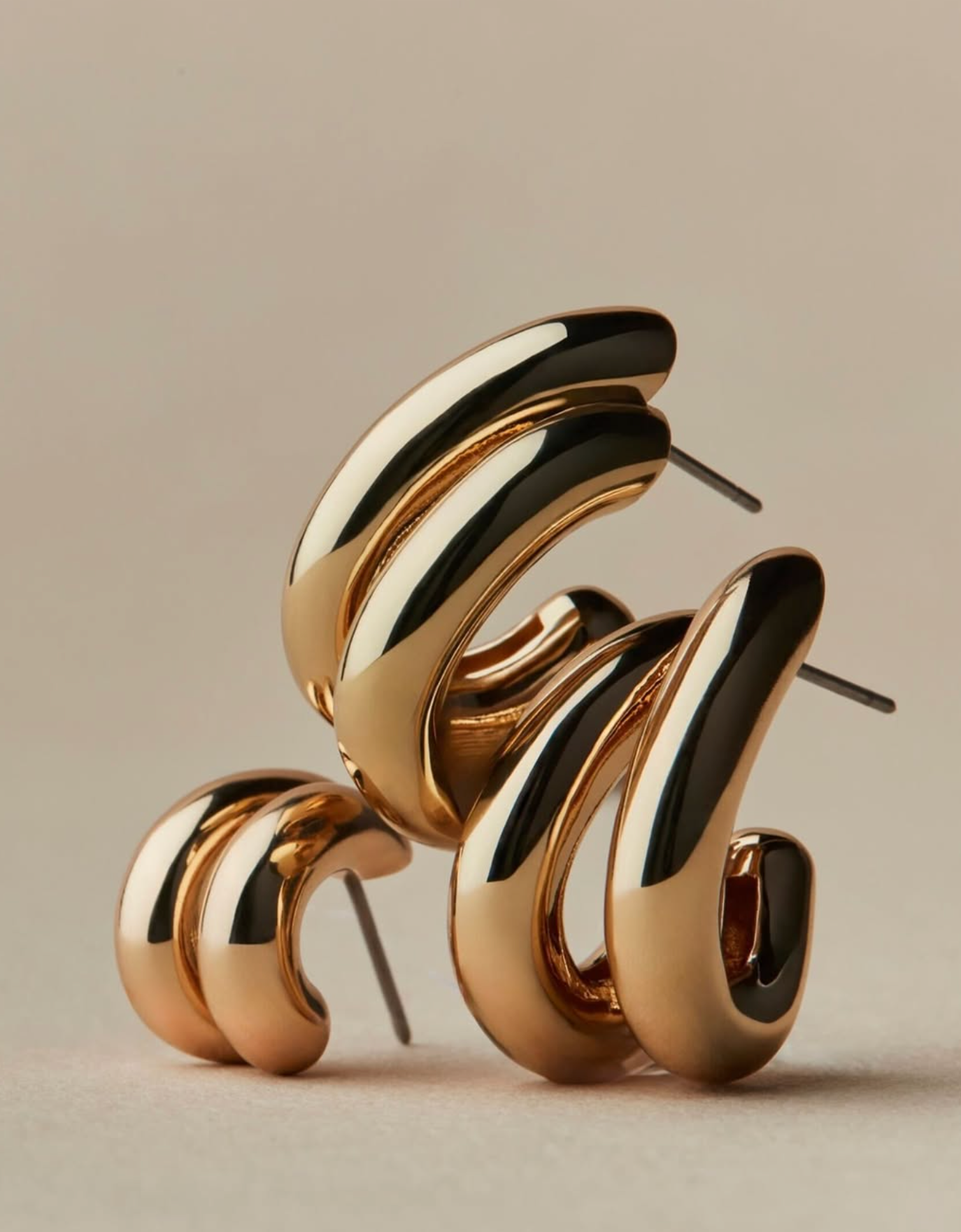 Florence earrings, gold