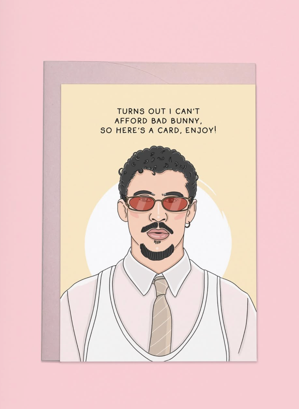 Can't afford bunny, all occasions card (Bad Bunny)