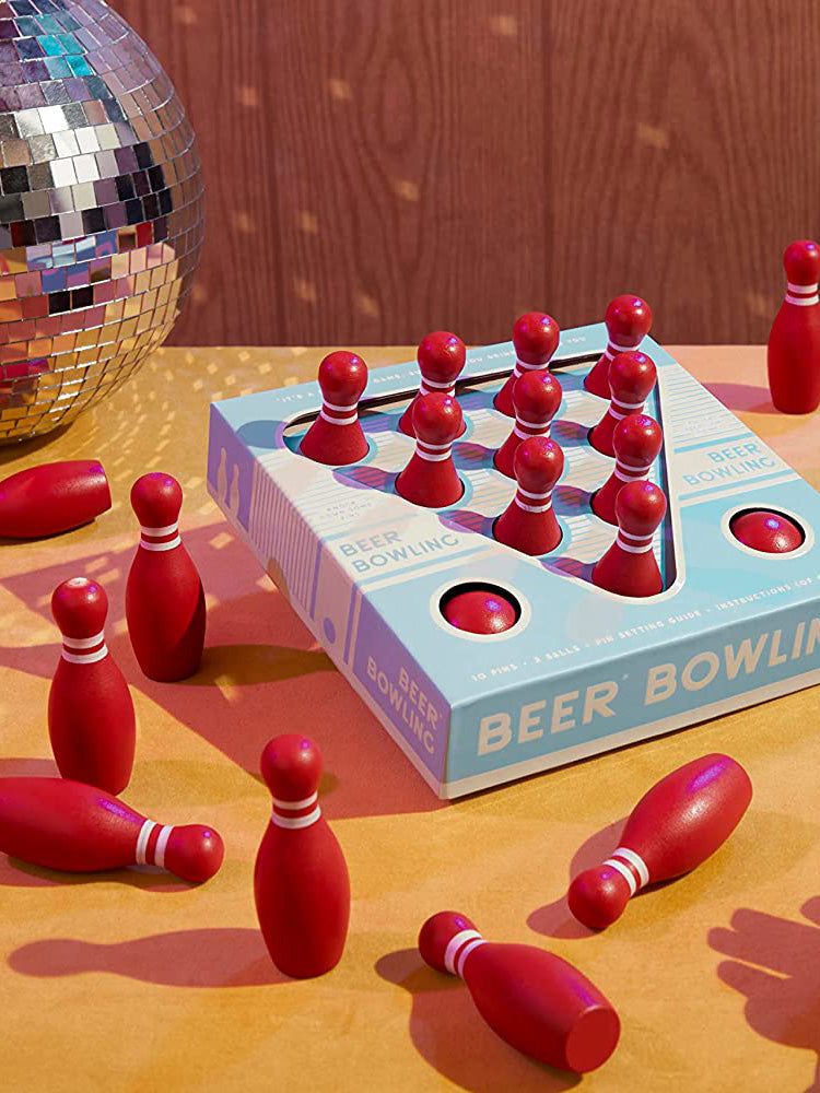 Beer Bowling Drinking Game Set