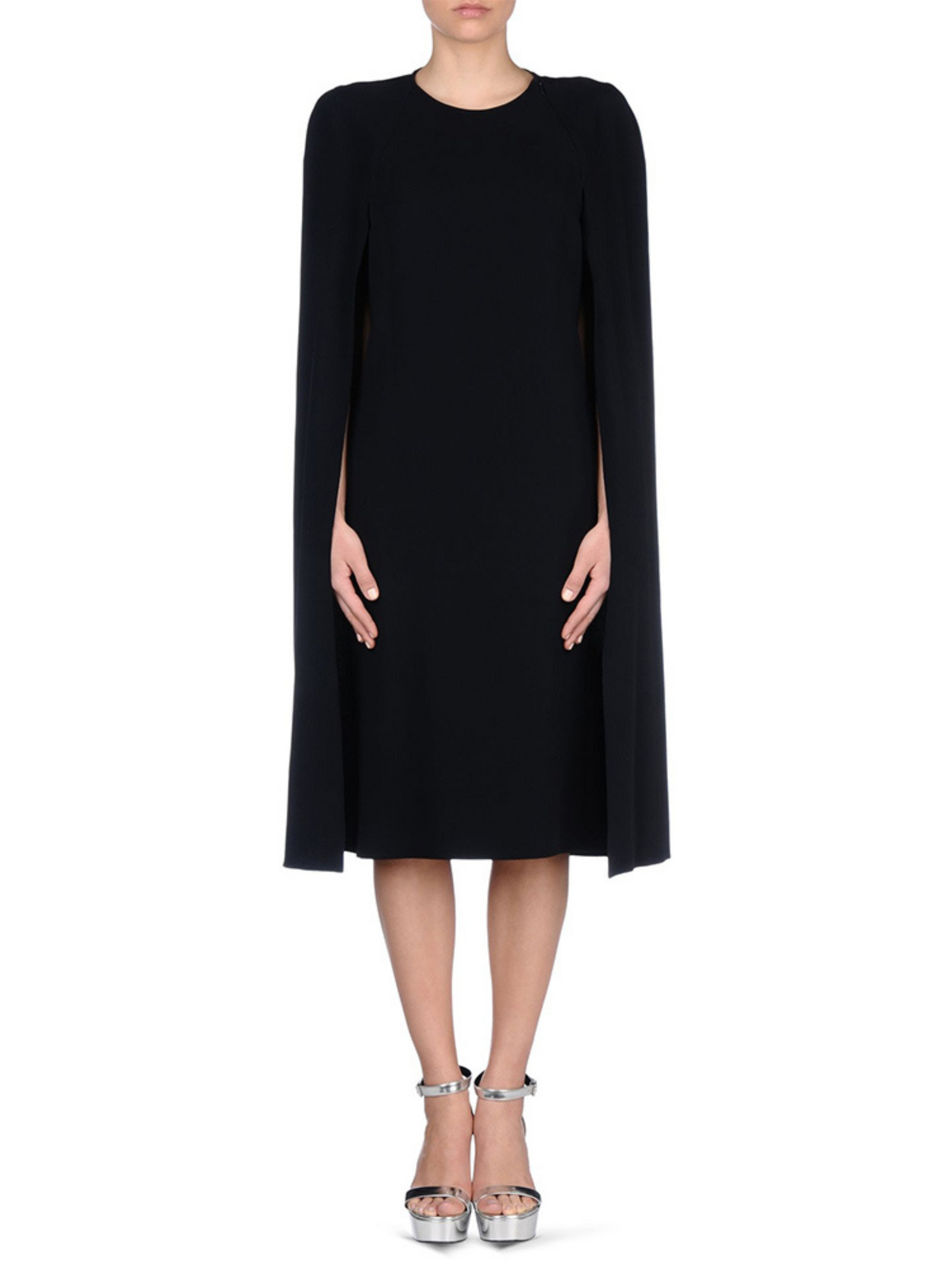 Cape dress, black