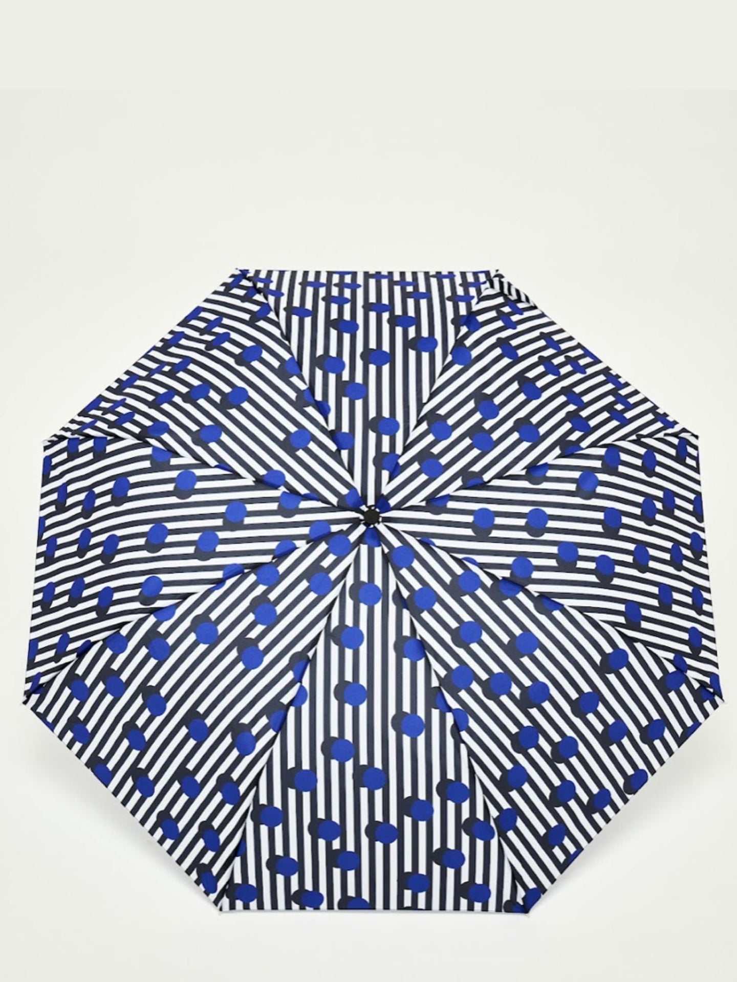 Umbrella, Polkastripe (black/blue/white)