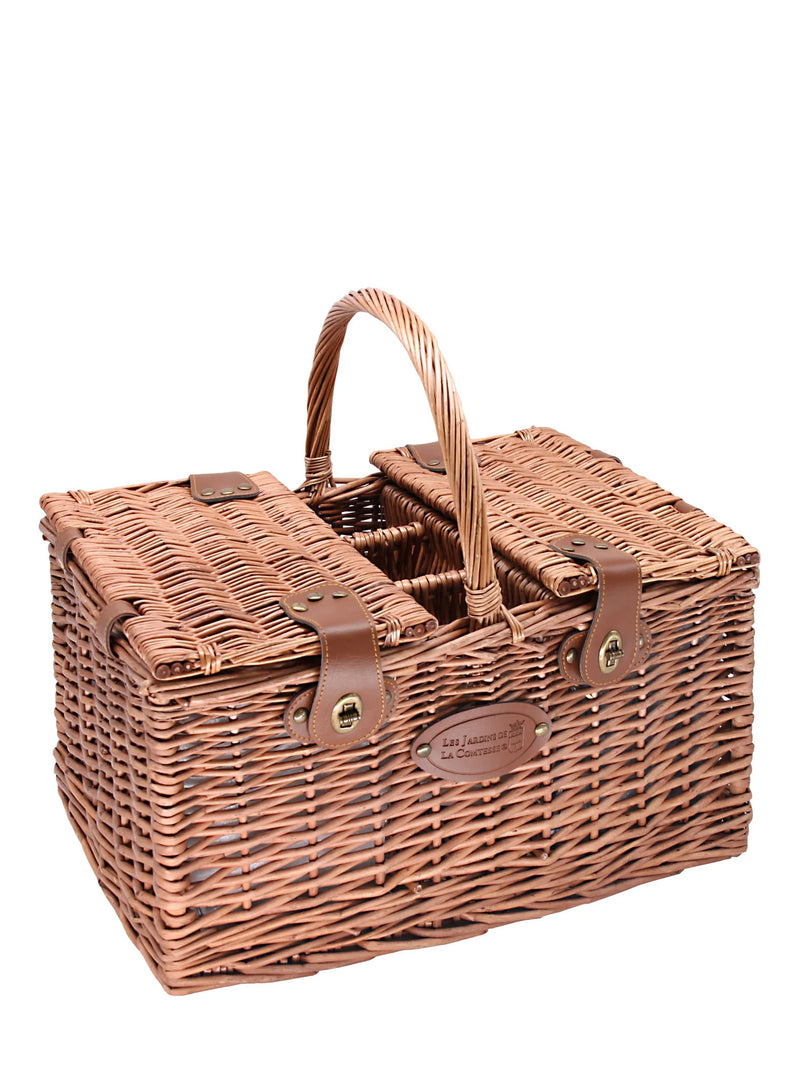 Picnic basket blue gingham, 4 person