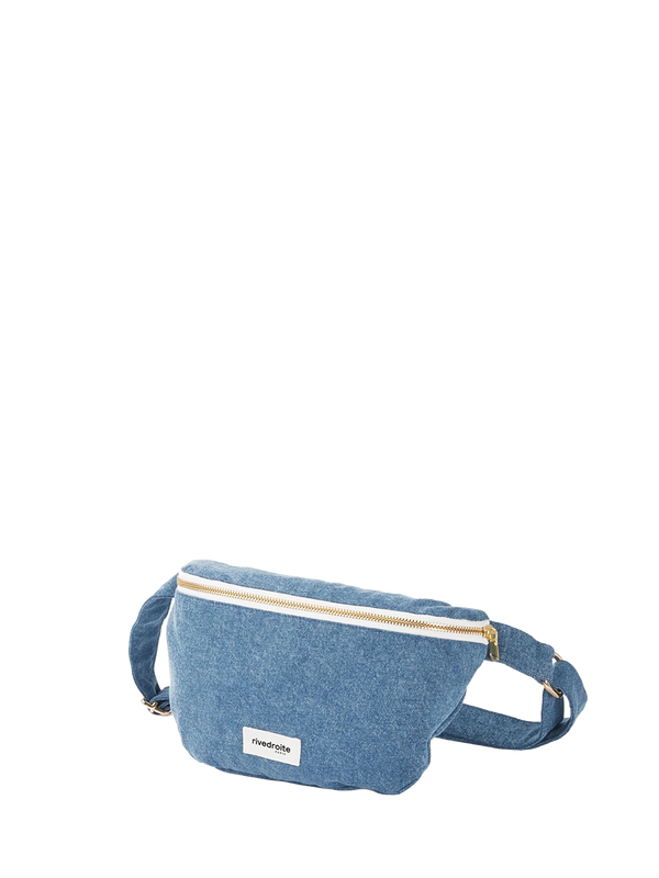 Custine waist bag, stone washed denim
