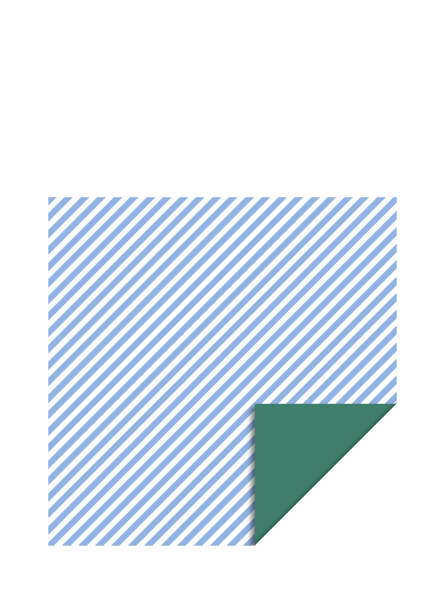Gift wrapping diagonal Stripe, Sea Blue - Crocodile Green