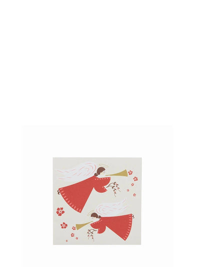 Flying Angels paper cocktail napkins, red-ivory (50 pcs)