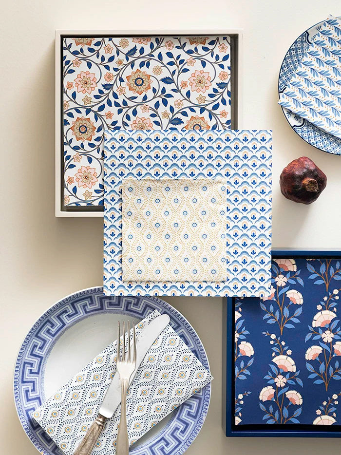 Nica paper dinner napkins, topaz (20 x 20 cm)