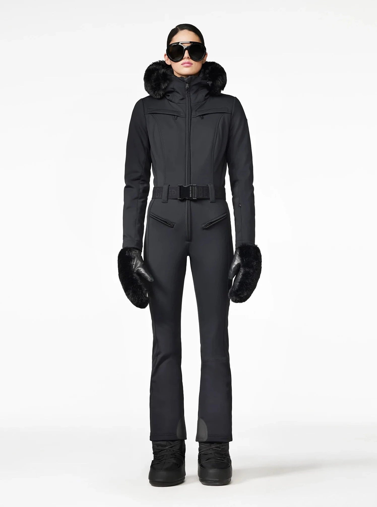 PARRY ski suit faux border, black