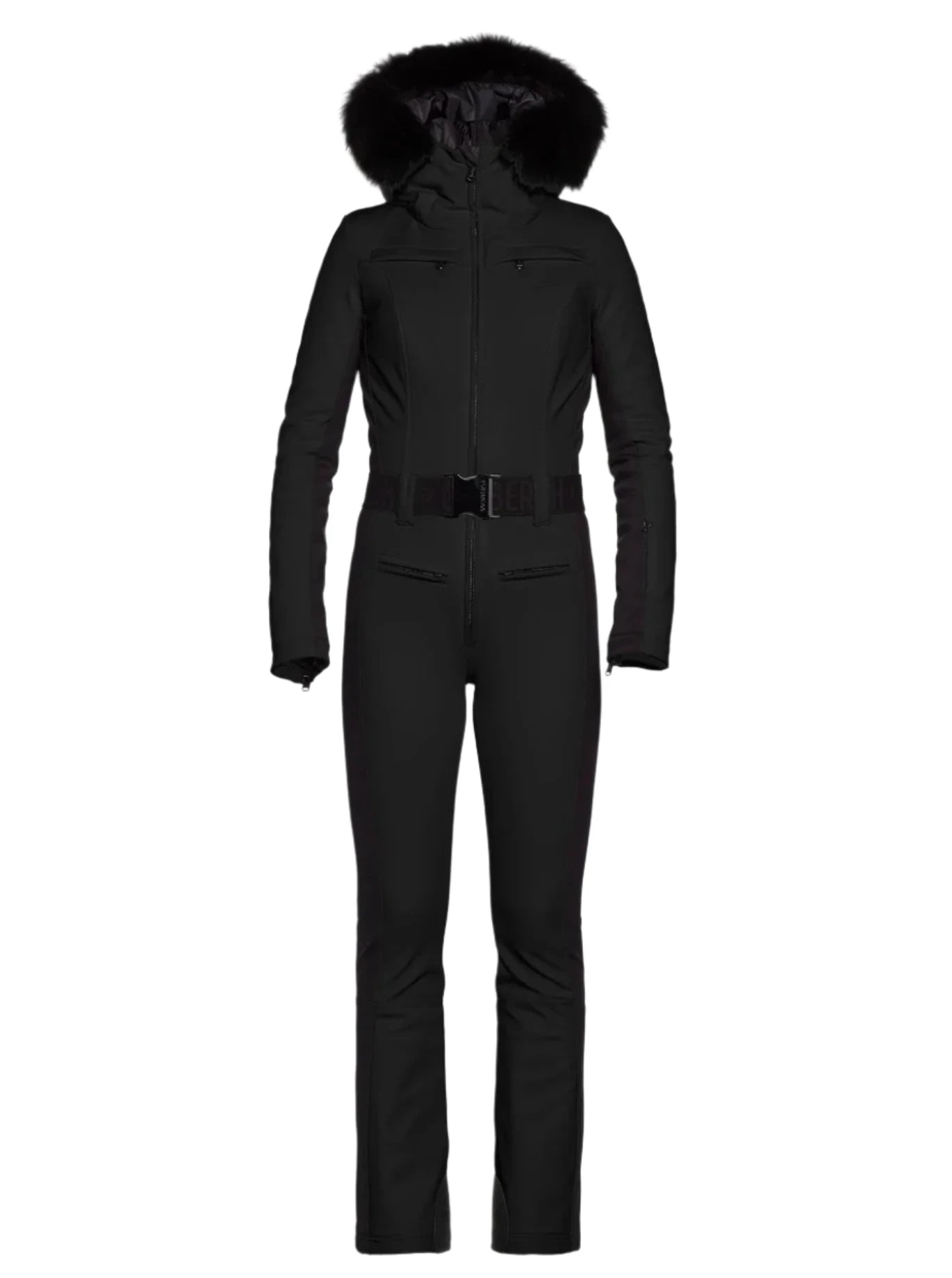 PARRY LONG ski suit faux border, black