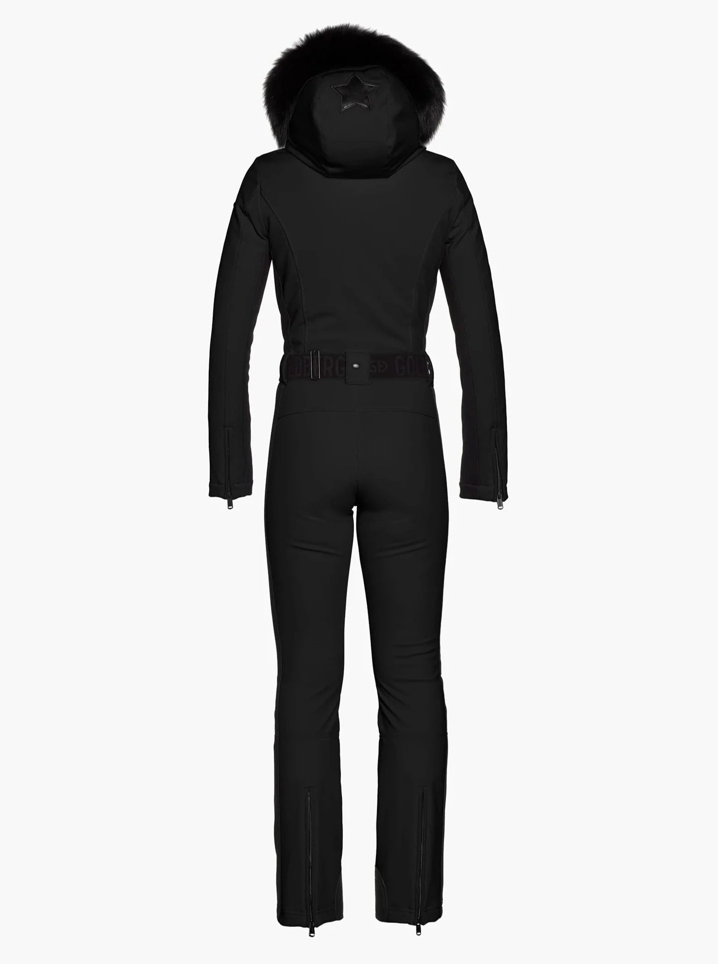 PARRY LONG ski suit faux border, black