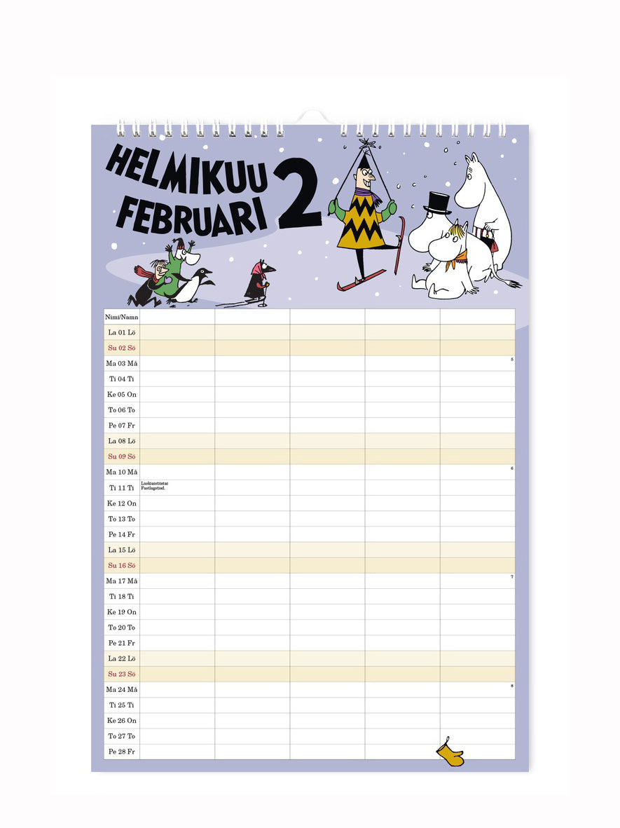 Moomin Family Calendar 2025 (23x34 cm)