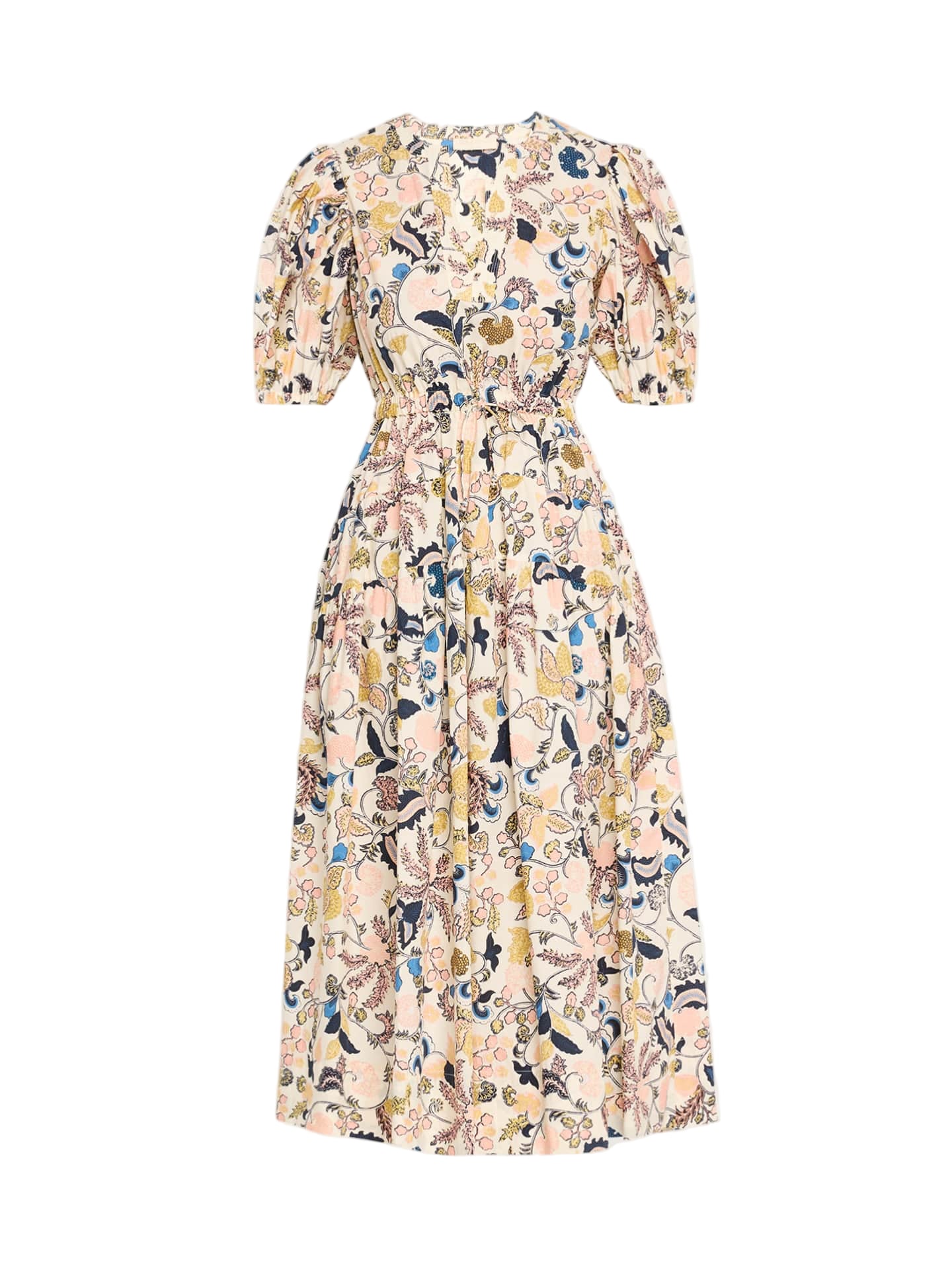Adriana Short Sleeve Midi Dress, Magnolia