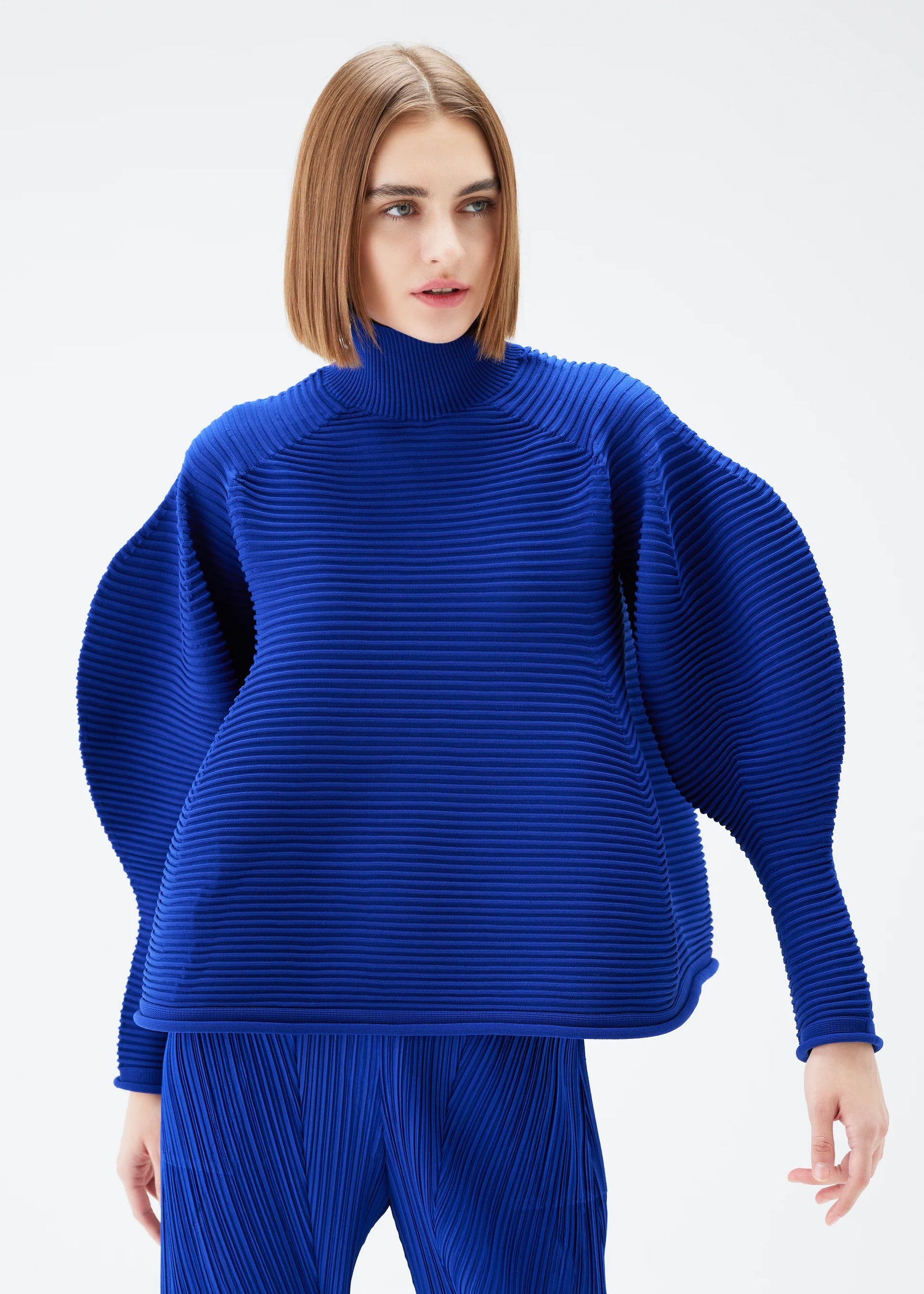 Powan knit top, blue