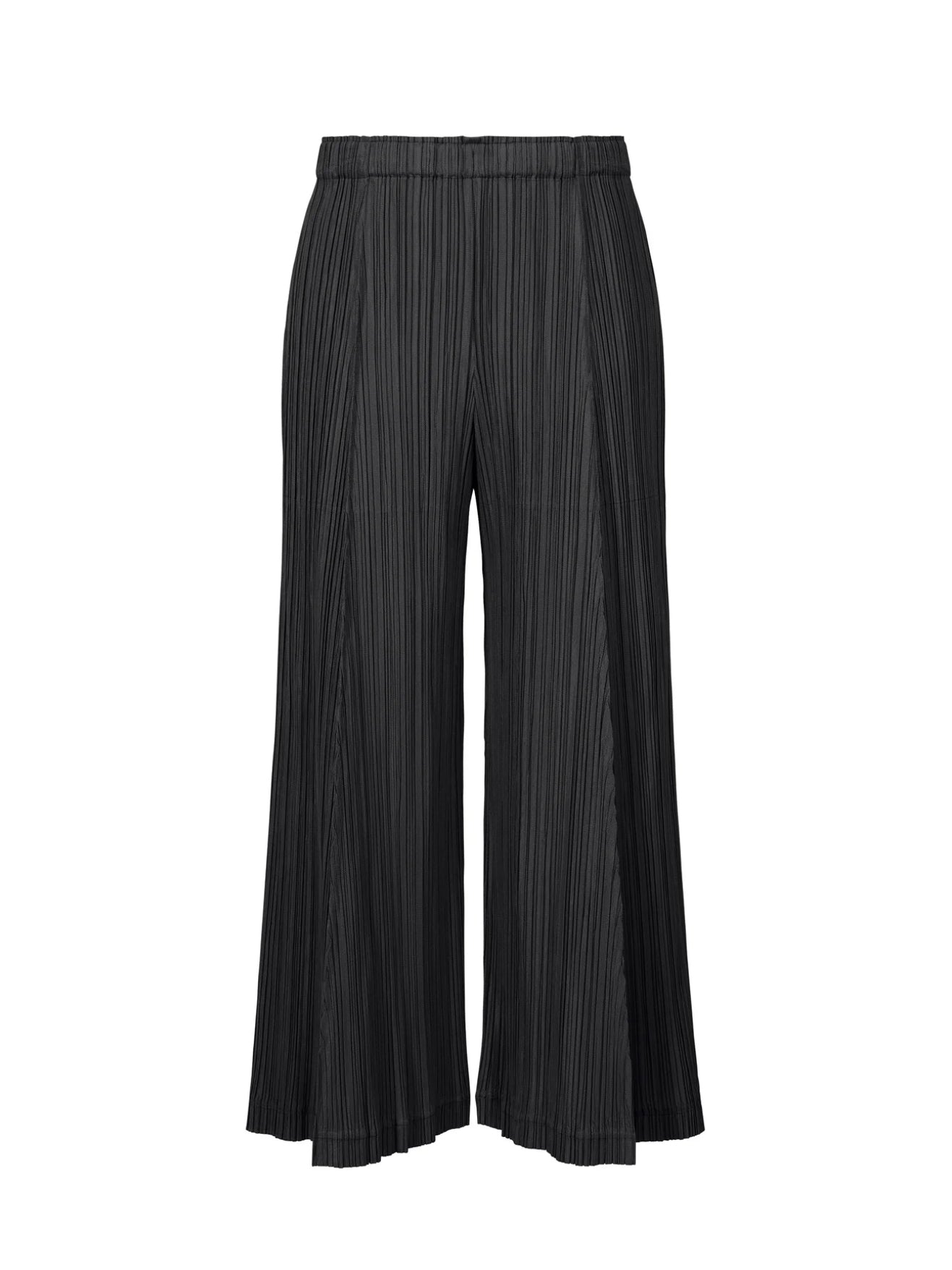 Thicker pleated pants, black (383 style)