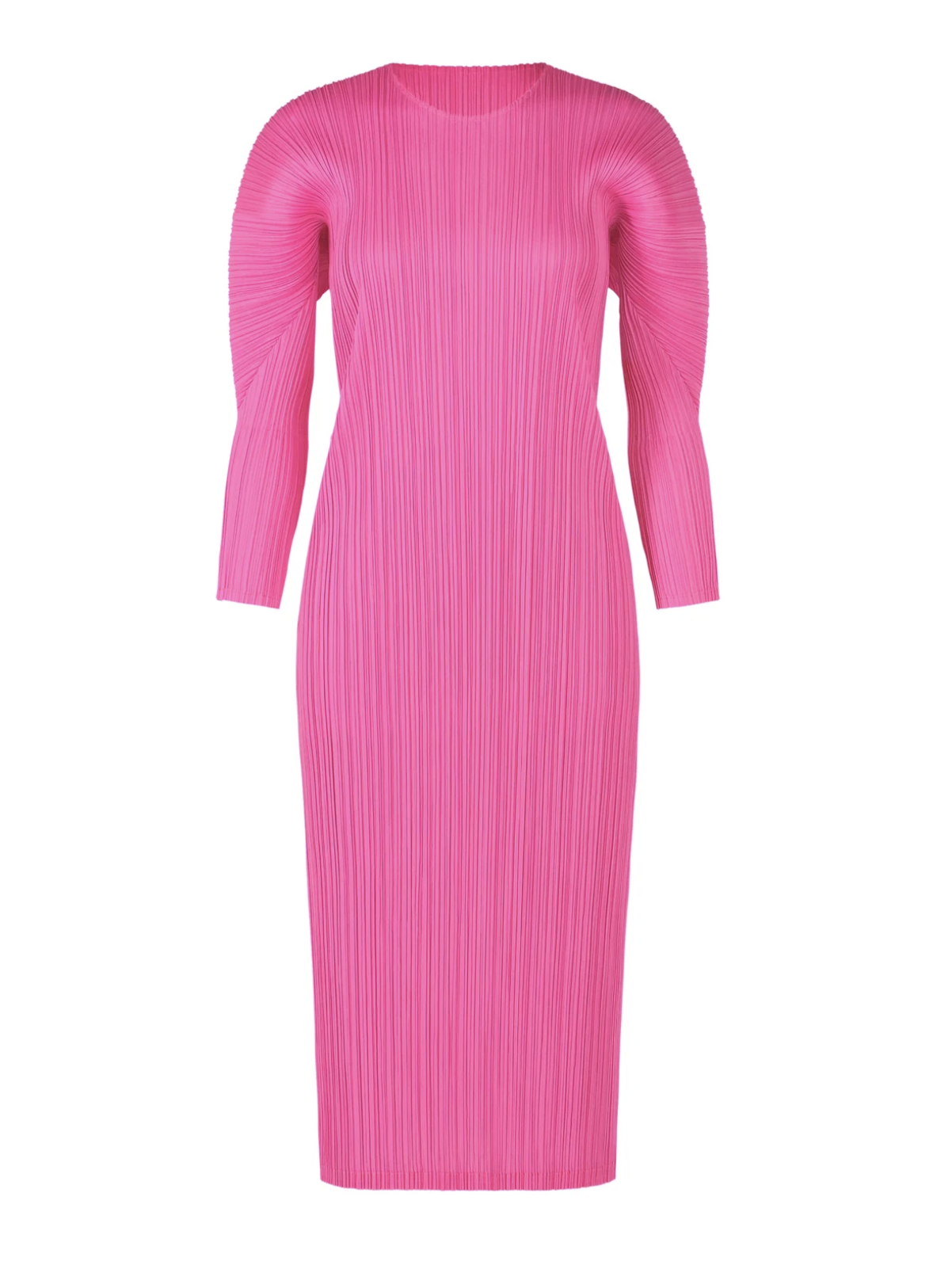 Fully-pleated midi dress, pink