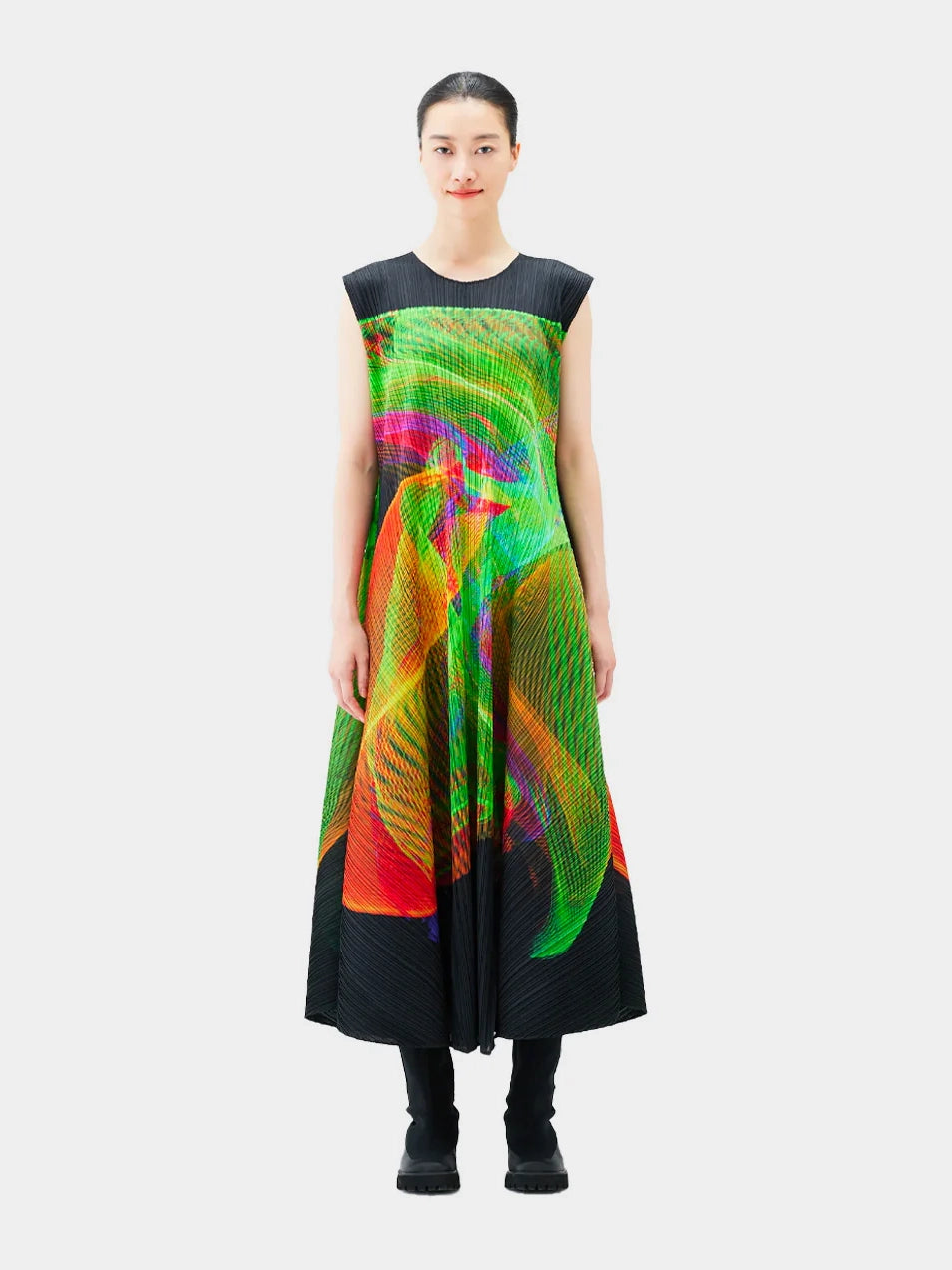 Spectrum dress, bright green