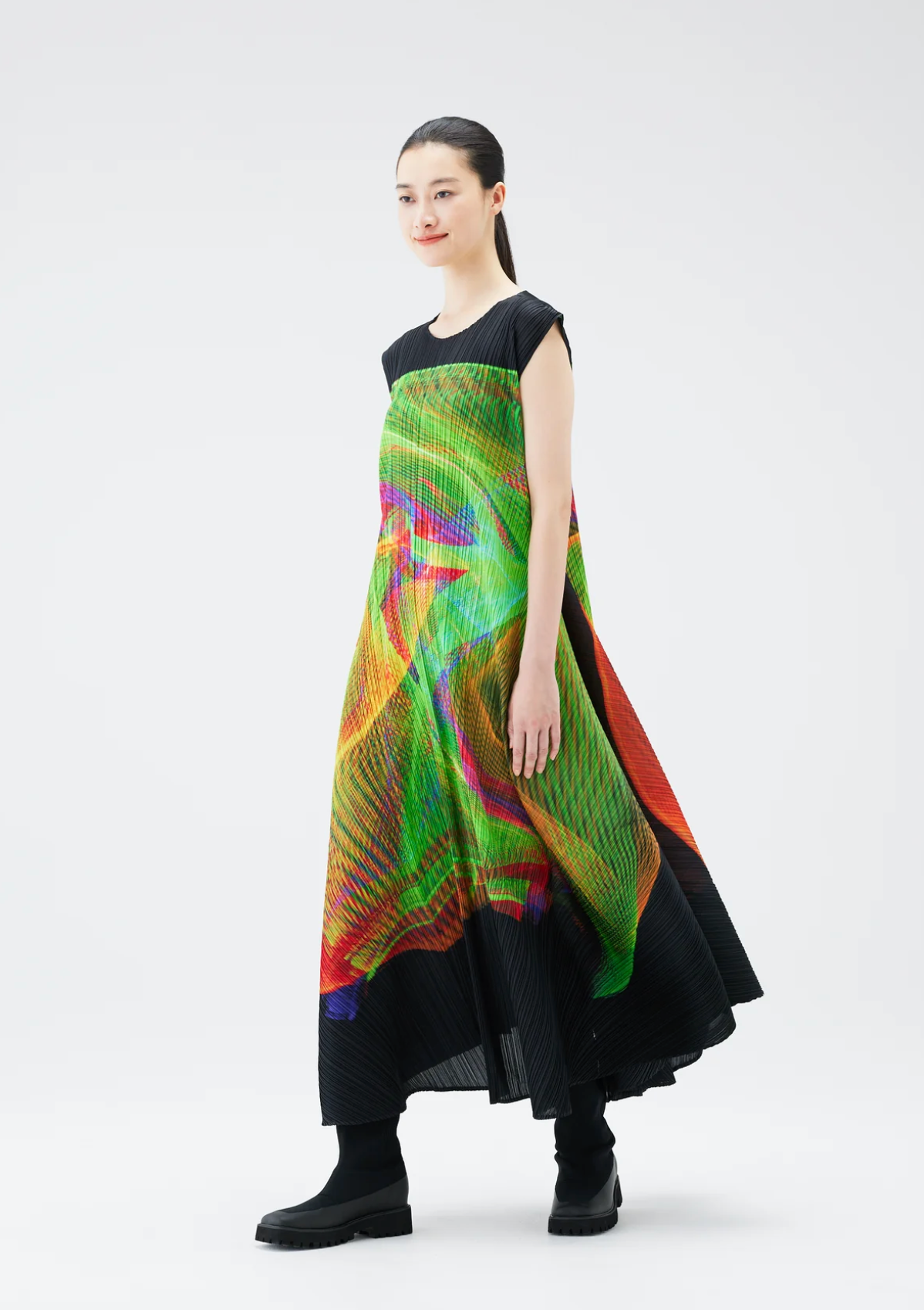 Spectrum dress, bright green