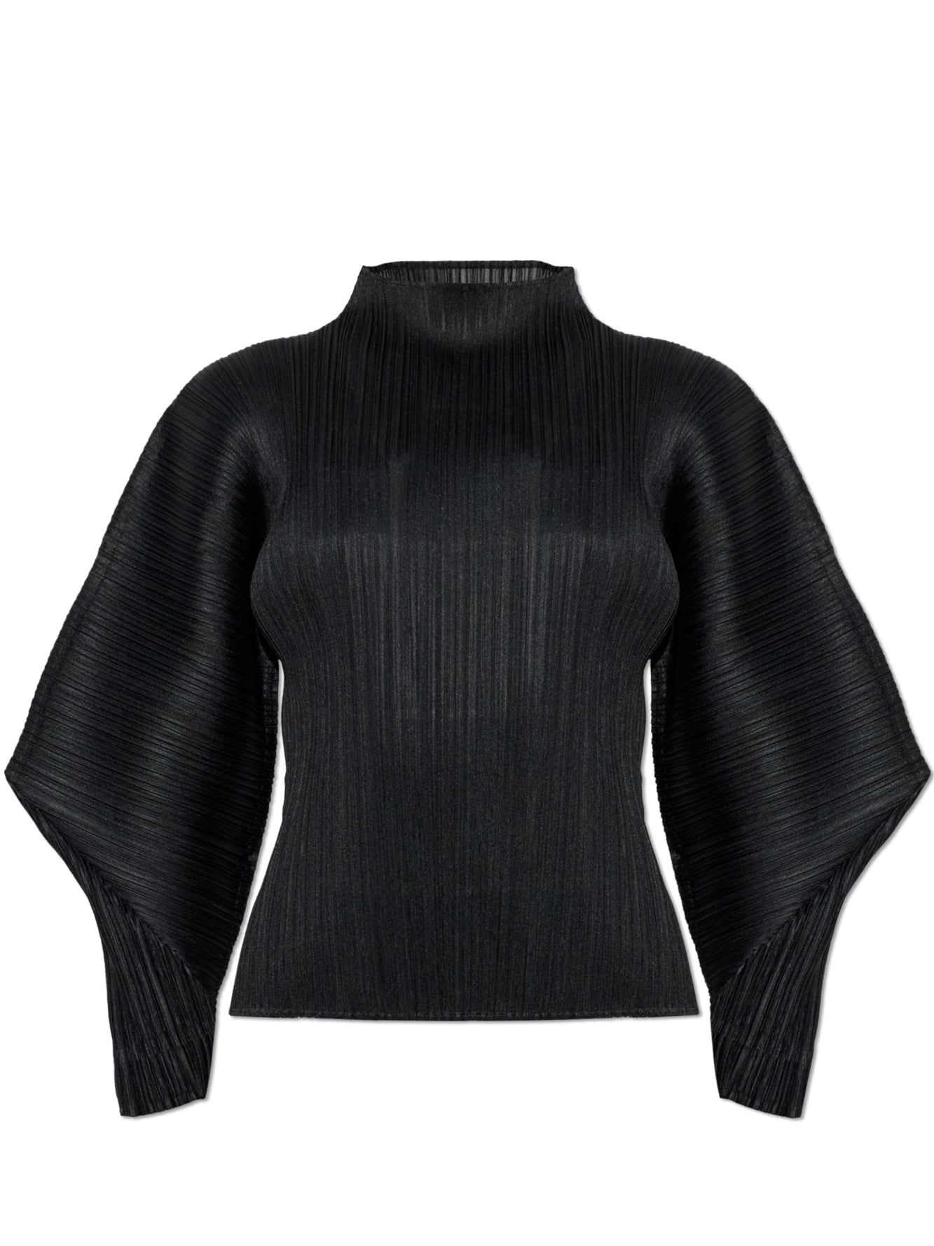 Skyline pleated shirt, black