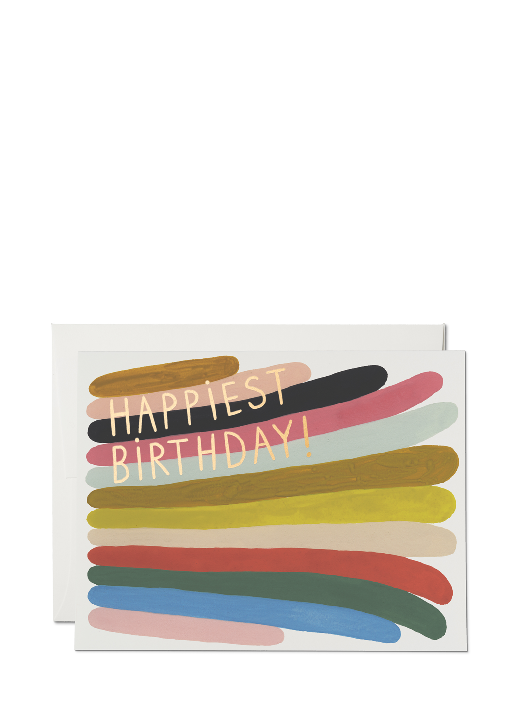Rainbow Stripes birthday greeting card