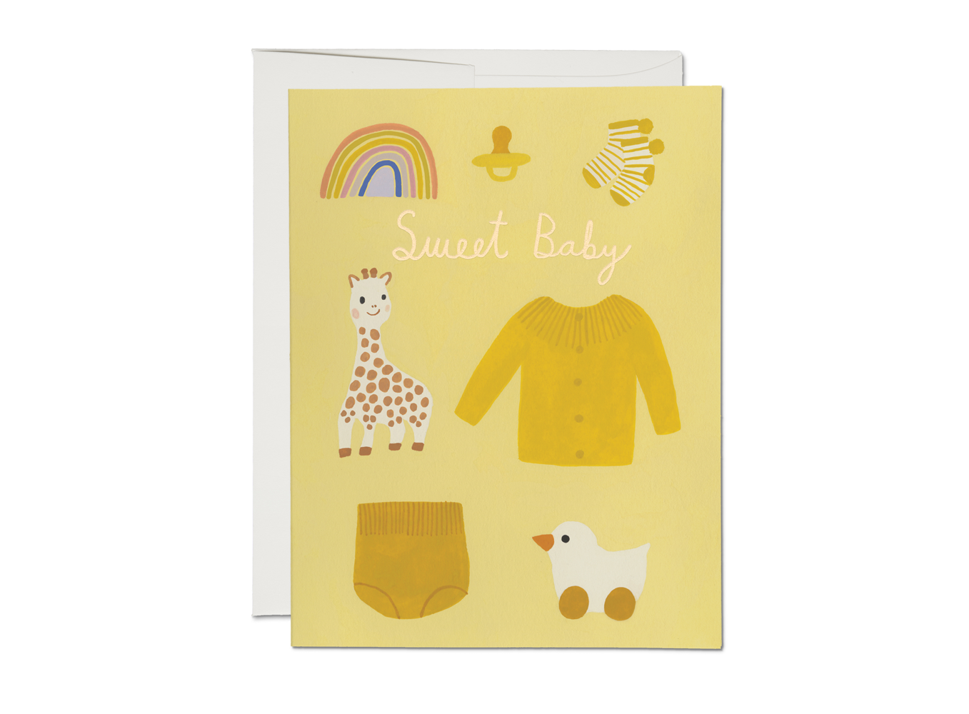 Yellow New Baby Card