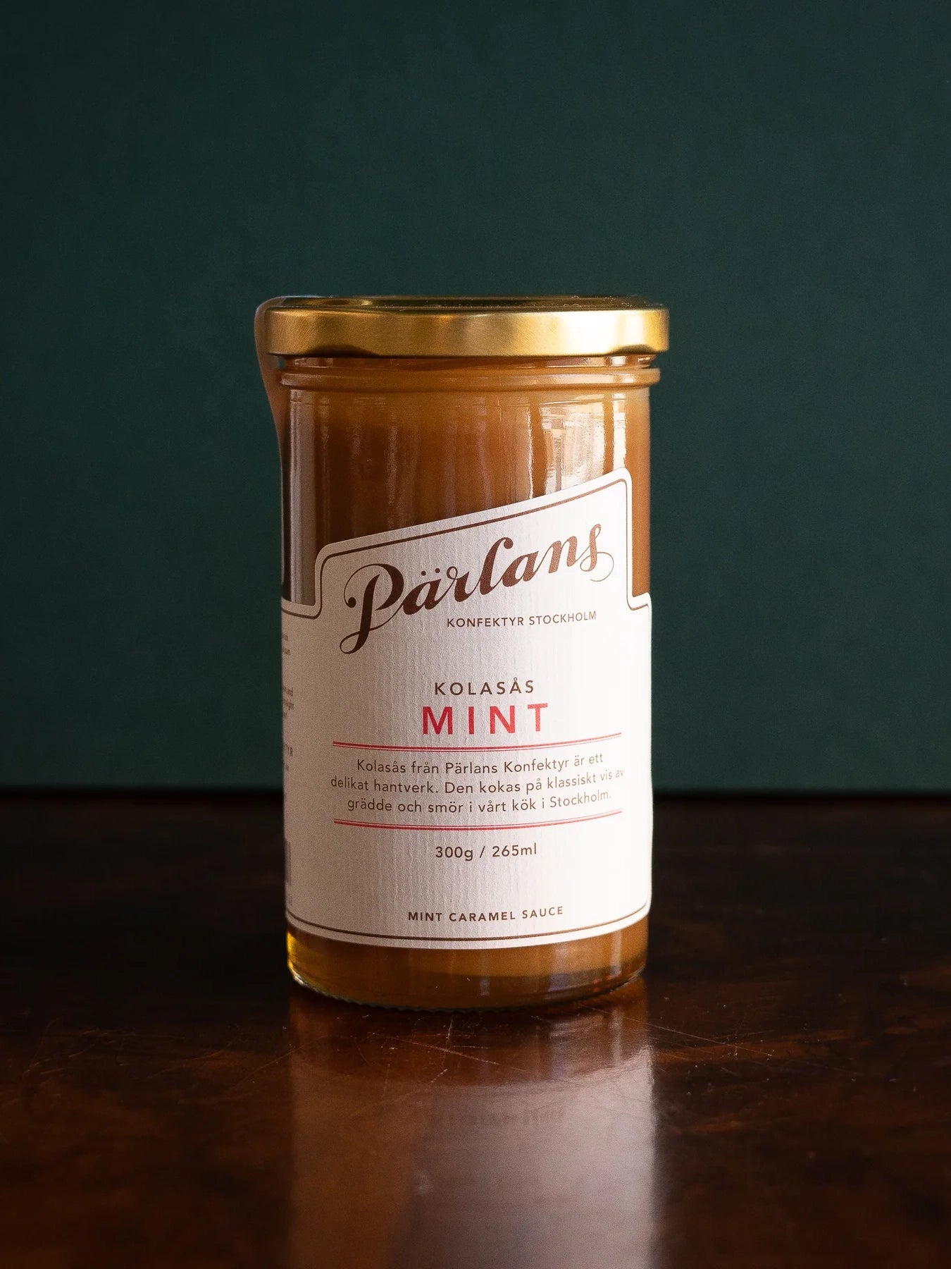 Mint caramel sauce, jar (300g)