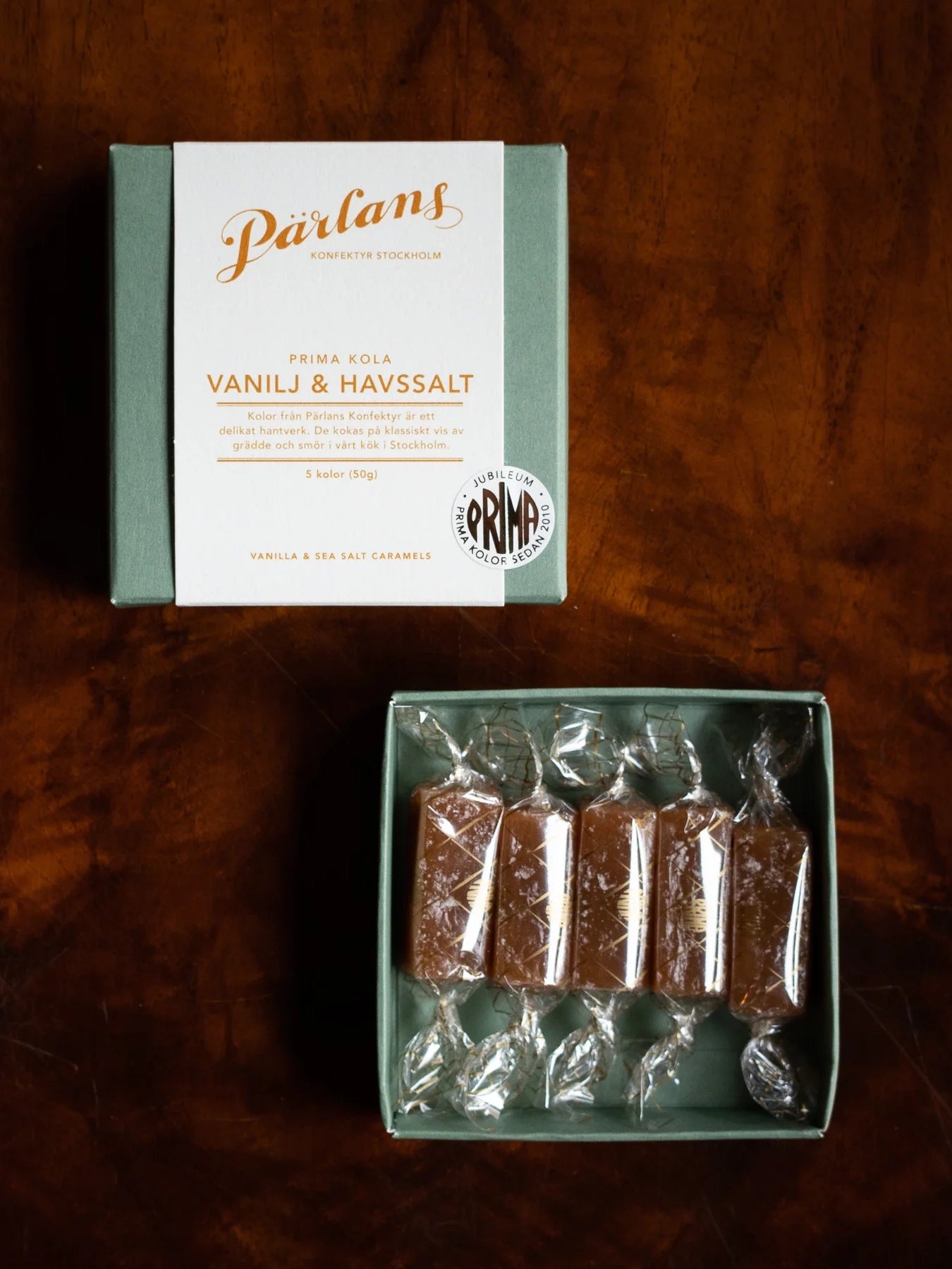 VANILLA & SEA SALT caramels, box (5 pcs)