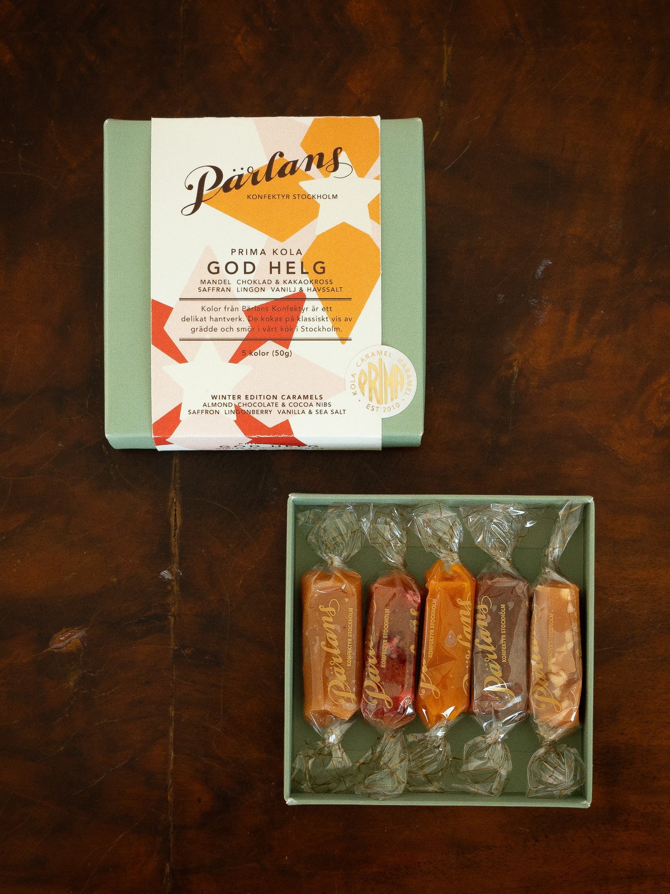 Winter Edition Caramels, God Helg, box of 5 caramels