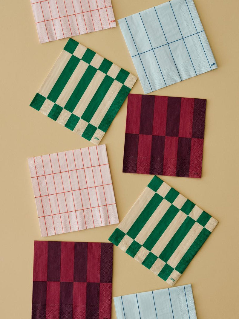 Pattern cocktail napkins set of 20, 4 colour combos