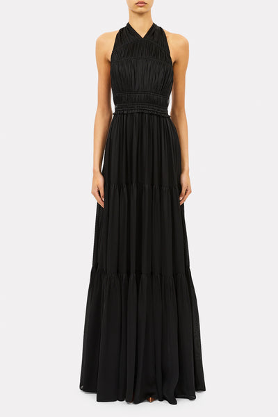 Freesia sleeveless gown, noir