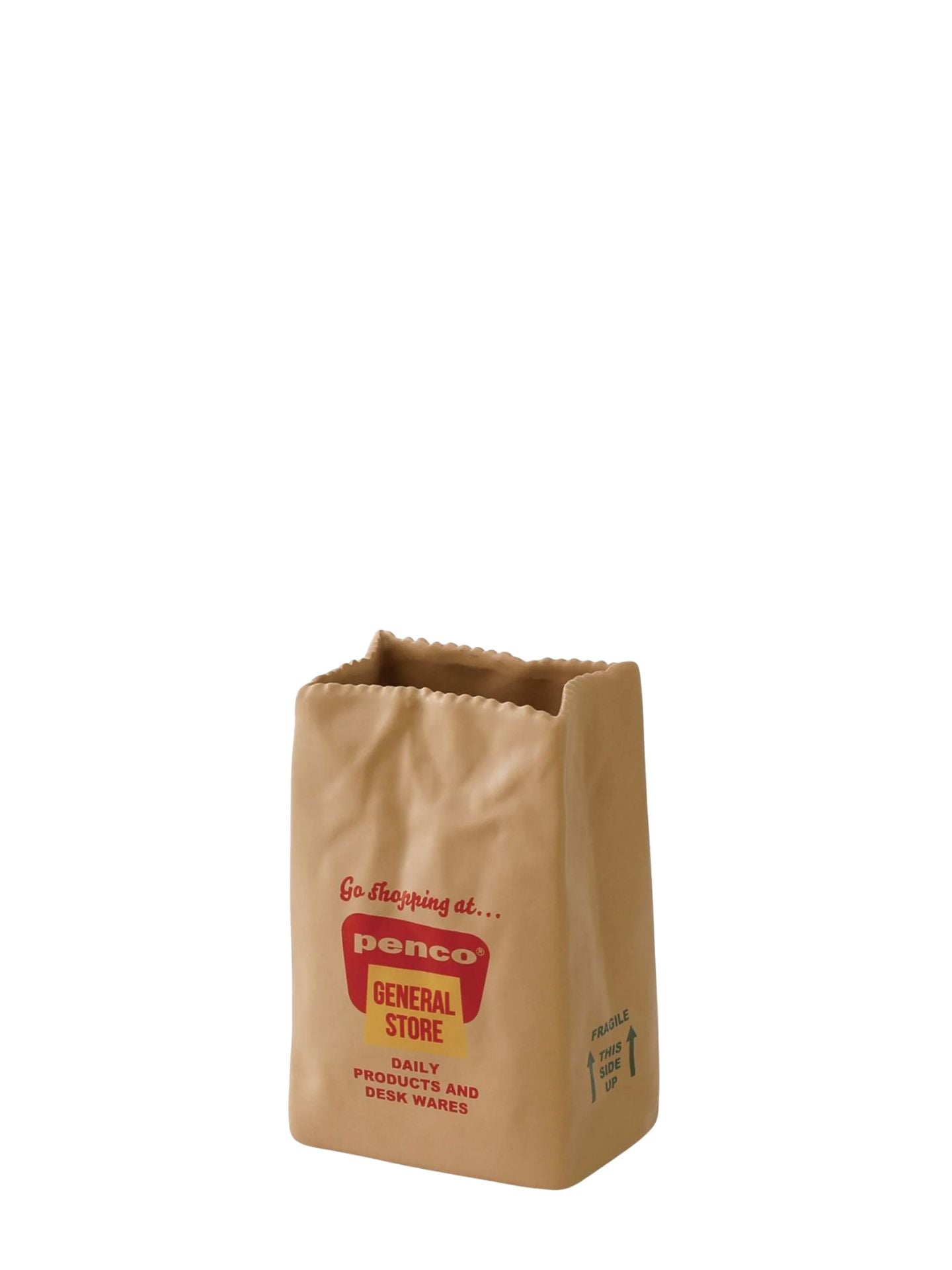 Brown paper bag with Penco General Store logo on a white background