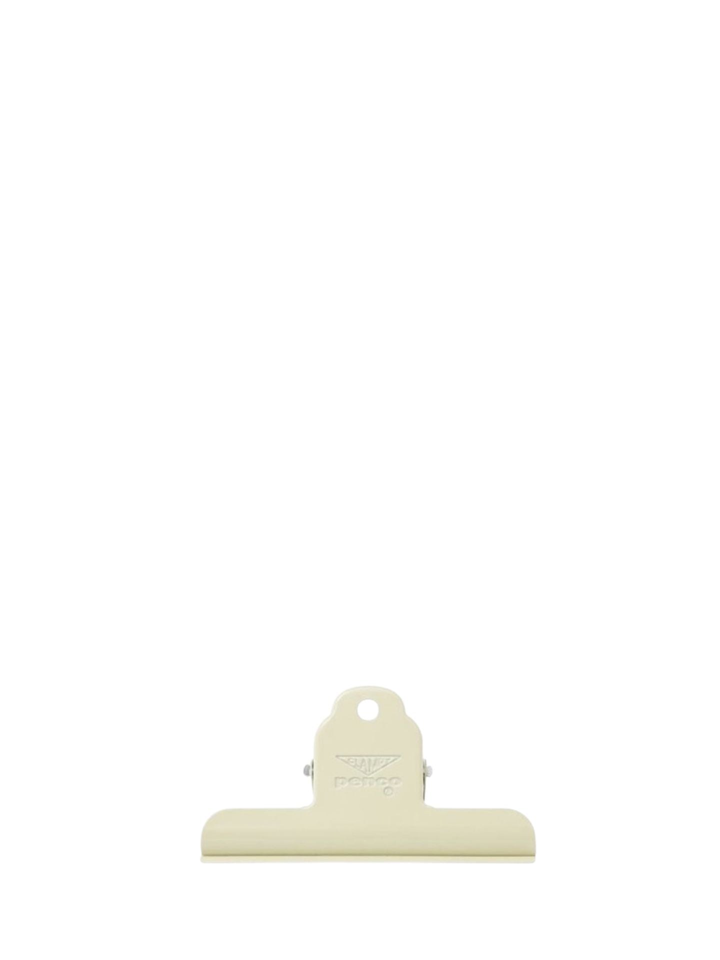 Beige clip on a white background