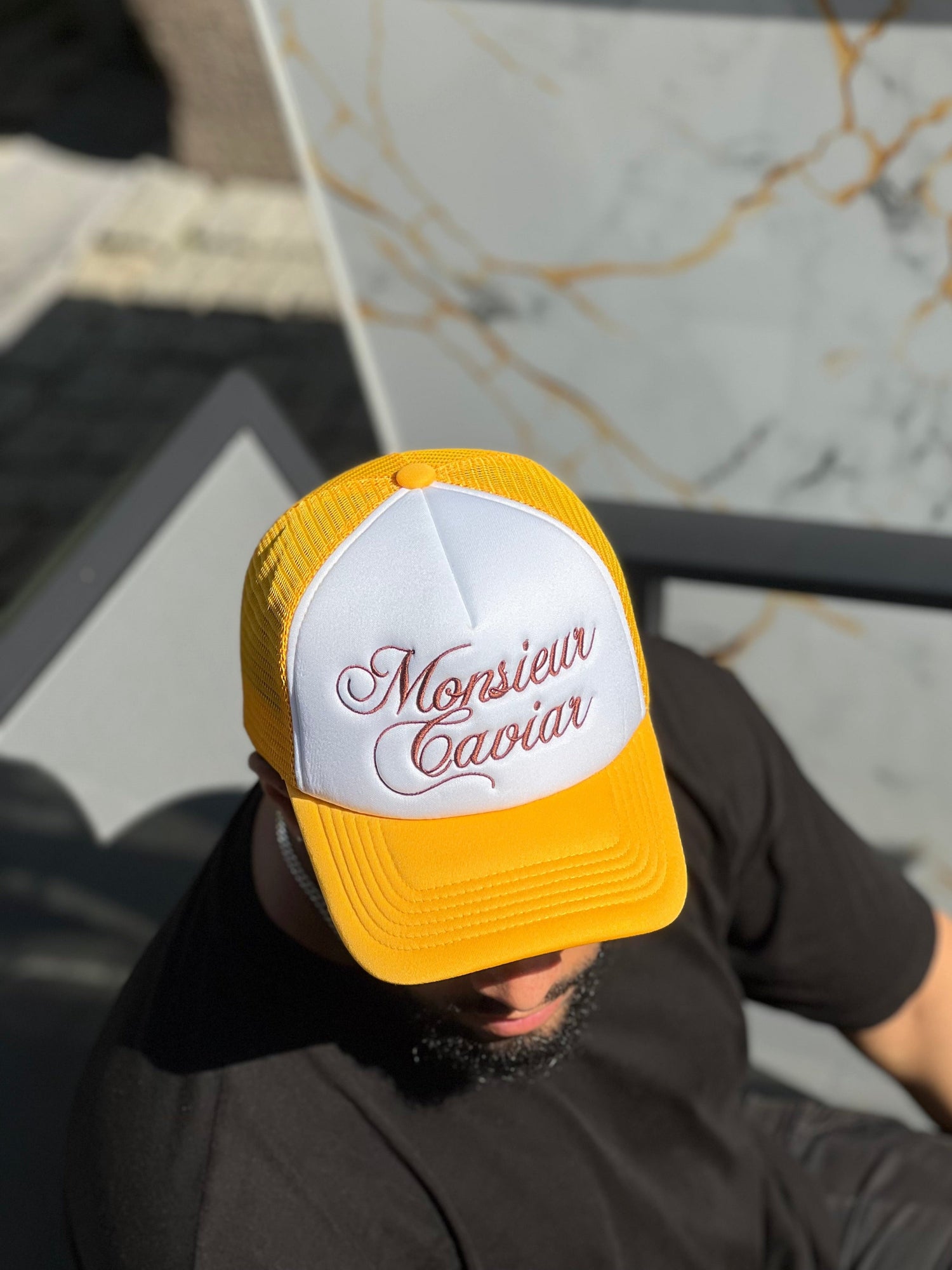 Monsieur Caviar cap, yellow