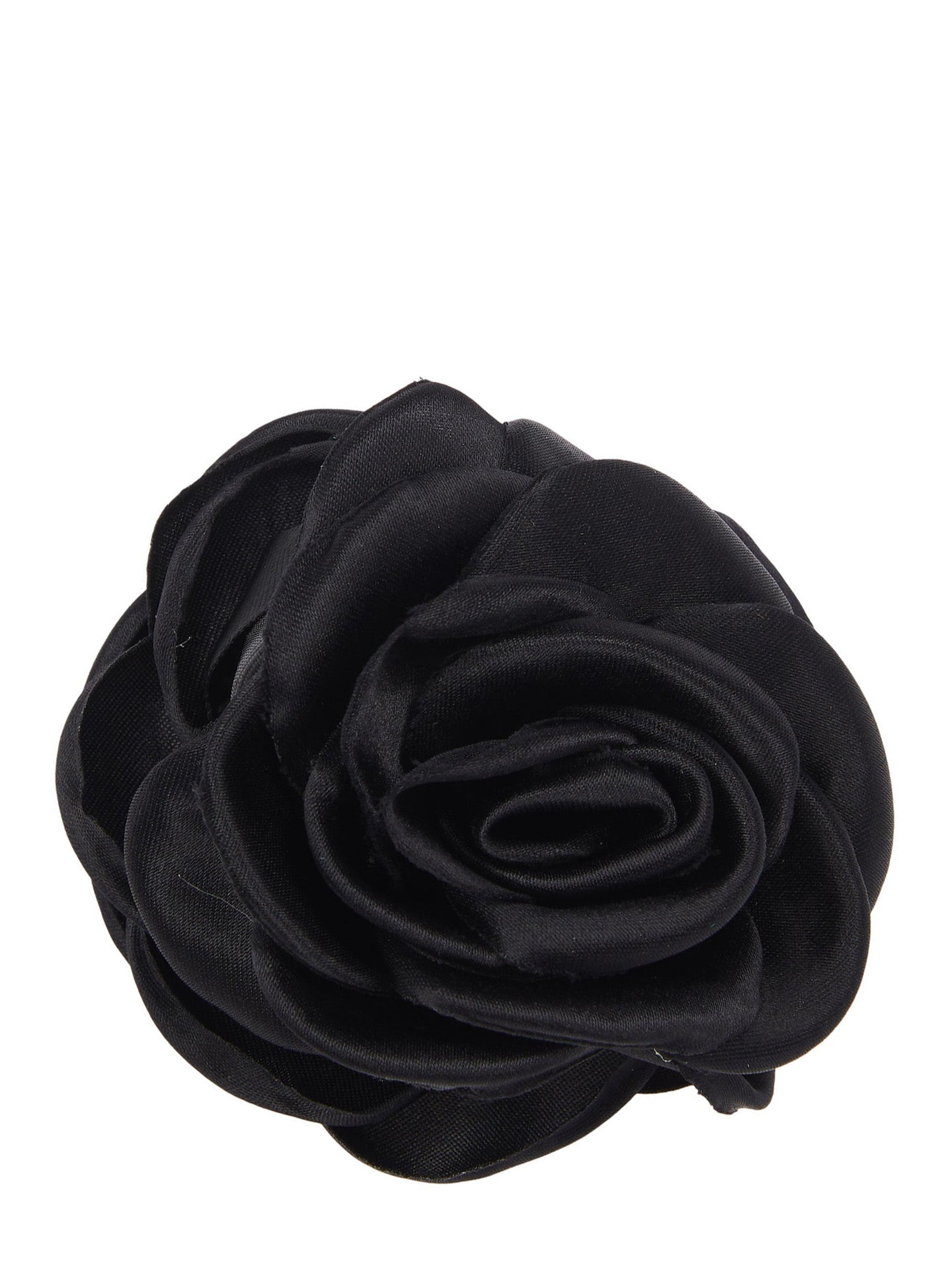 Small Satin Rose Claw, Black
