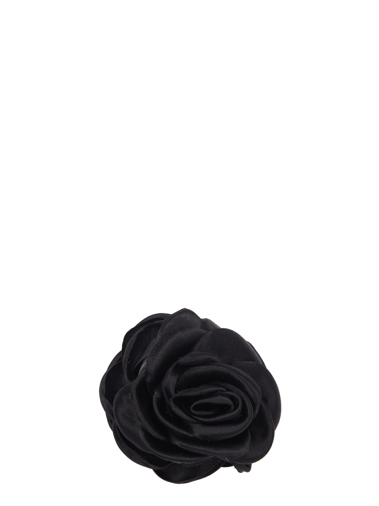 Small Satin Rose Claw, Black