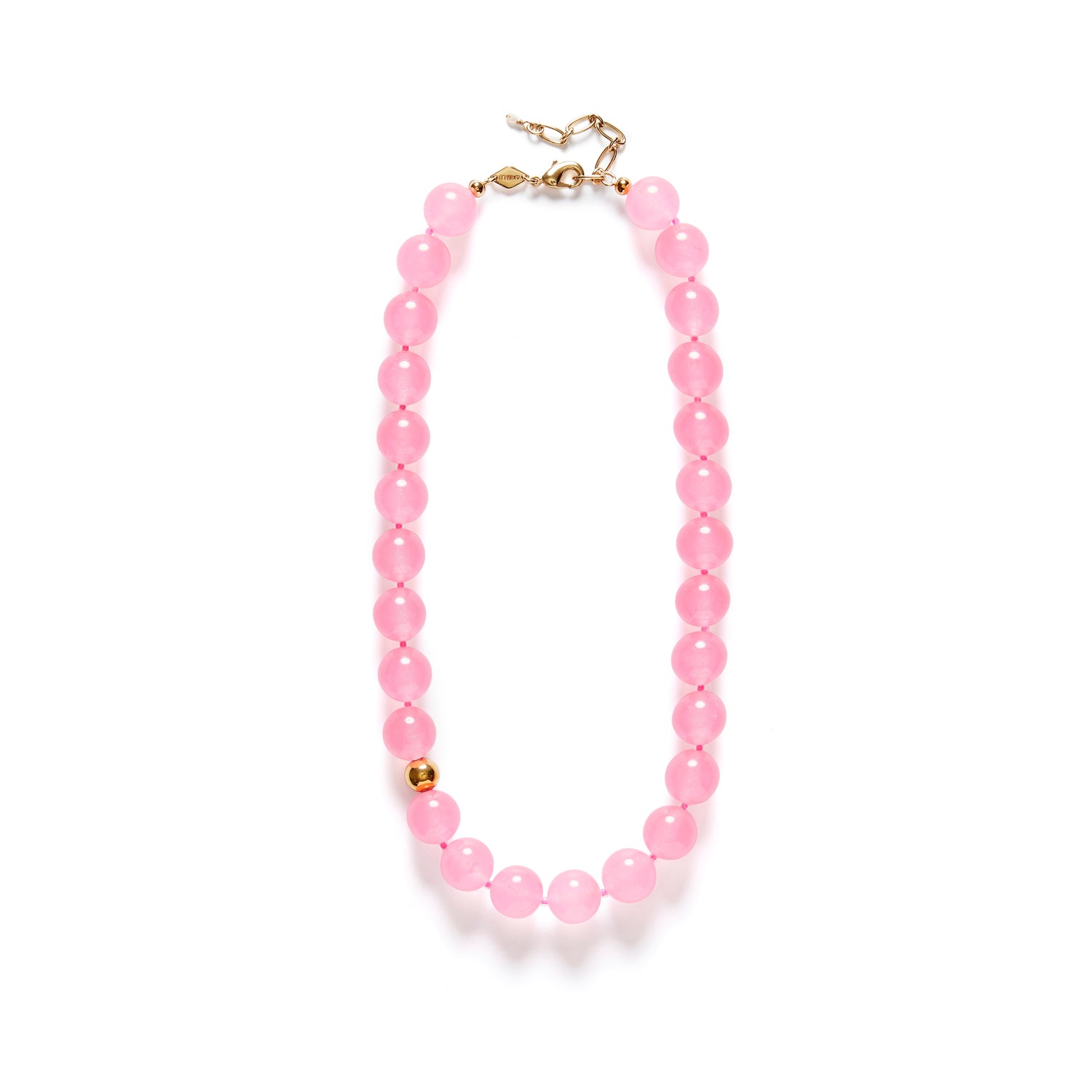 Pink Bubbles Necklace, Gold