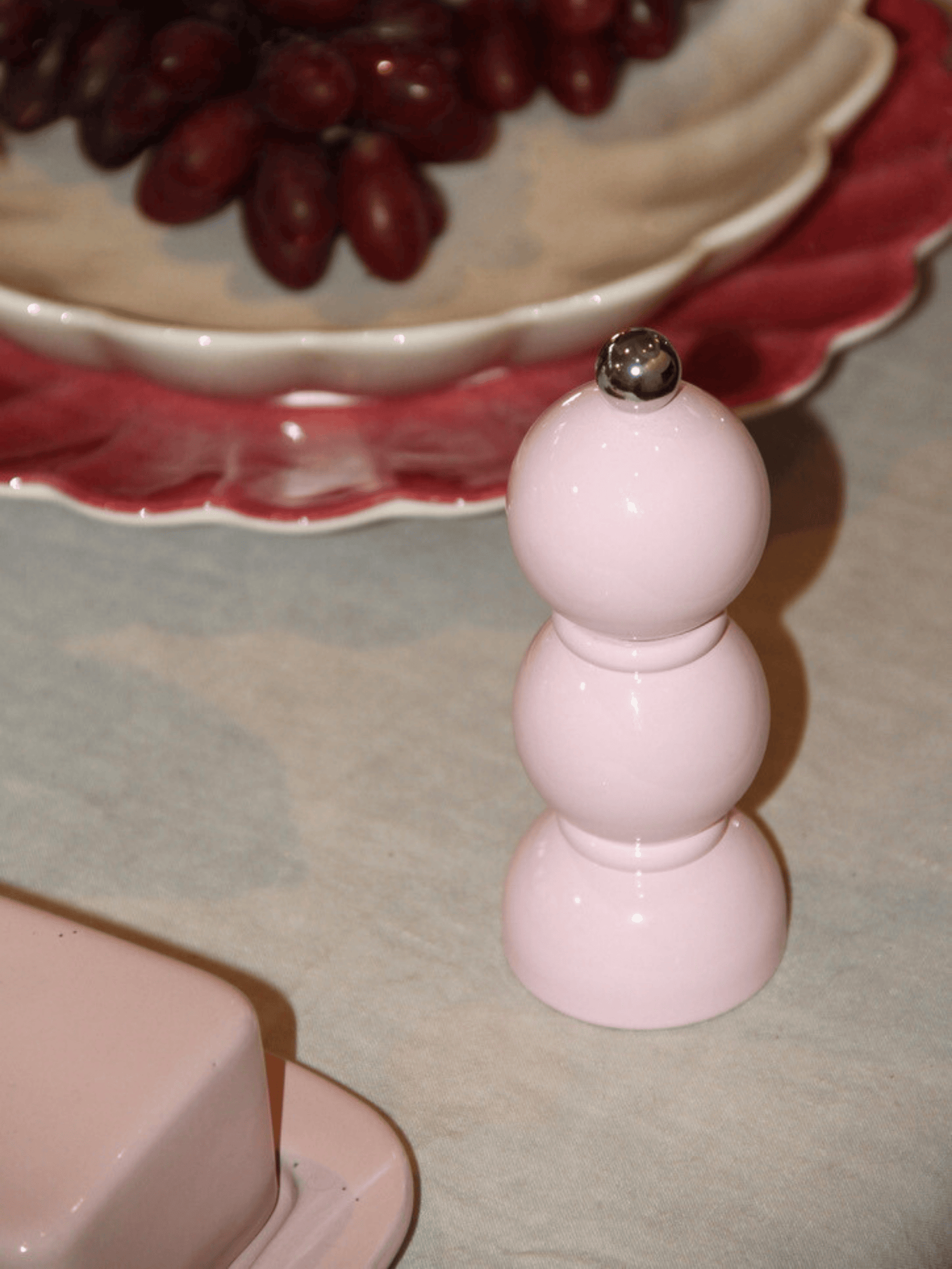 Pink Mini Bob Salt/Pepper Mill (14 cm)