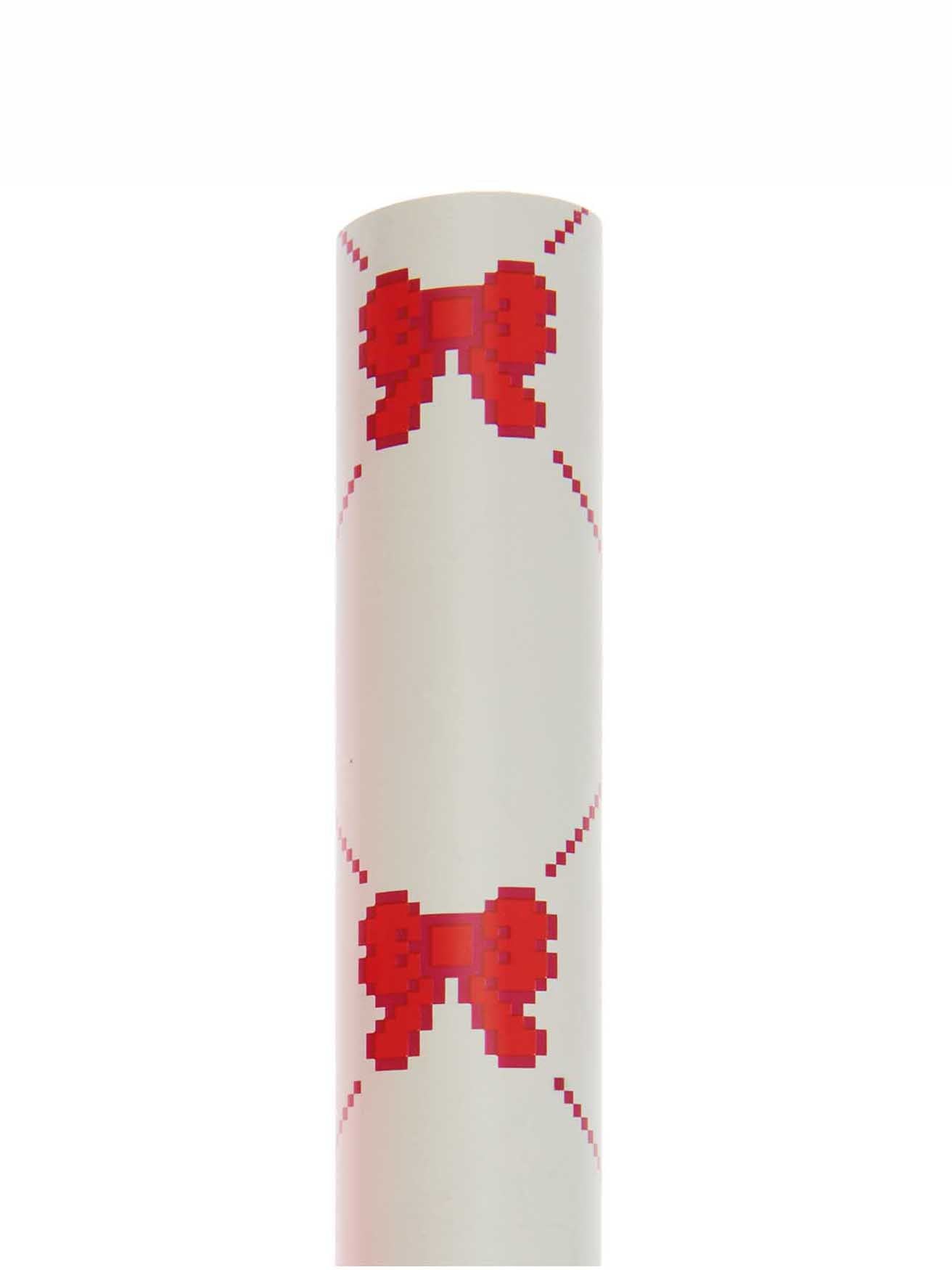 Pixel Bows wrapping paper roll (2m), cream-red