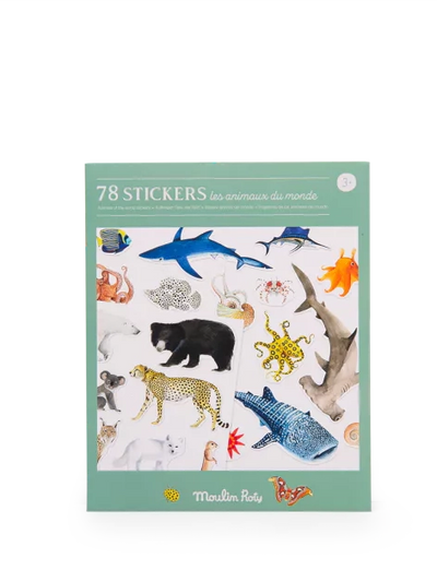 Animal Stickers 78-set, Tout autour du monde