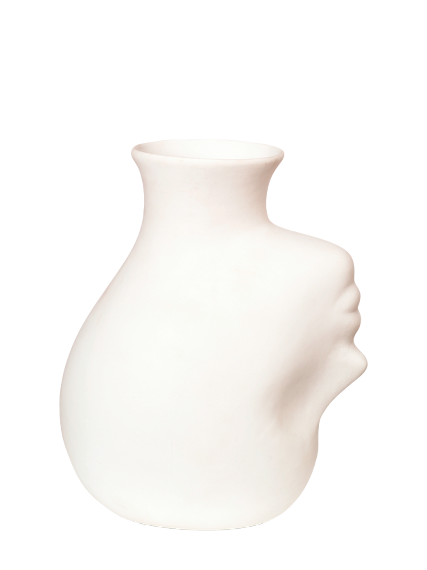 Vase head upside down, white
